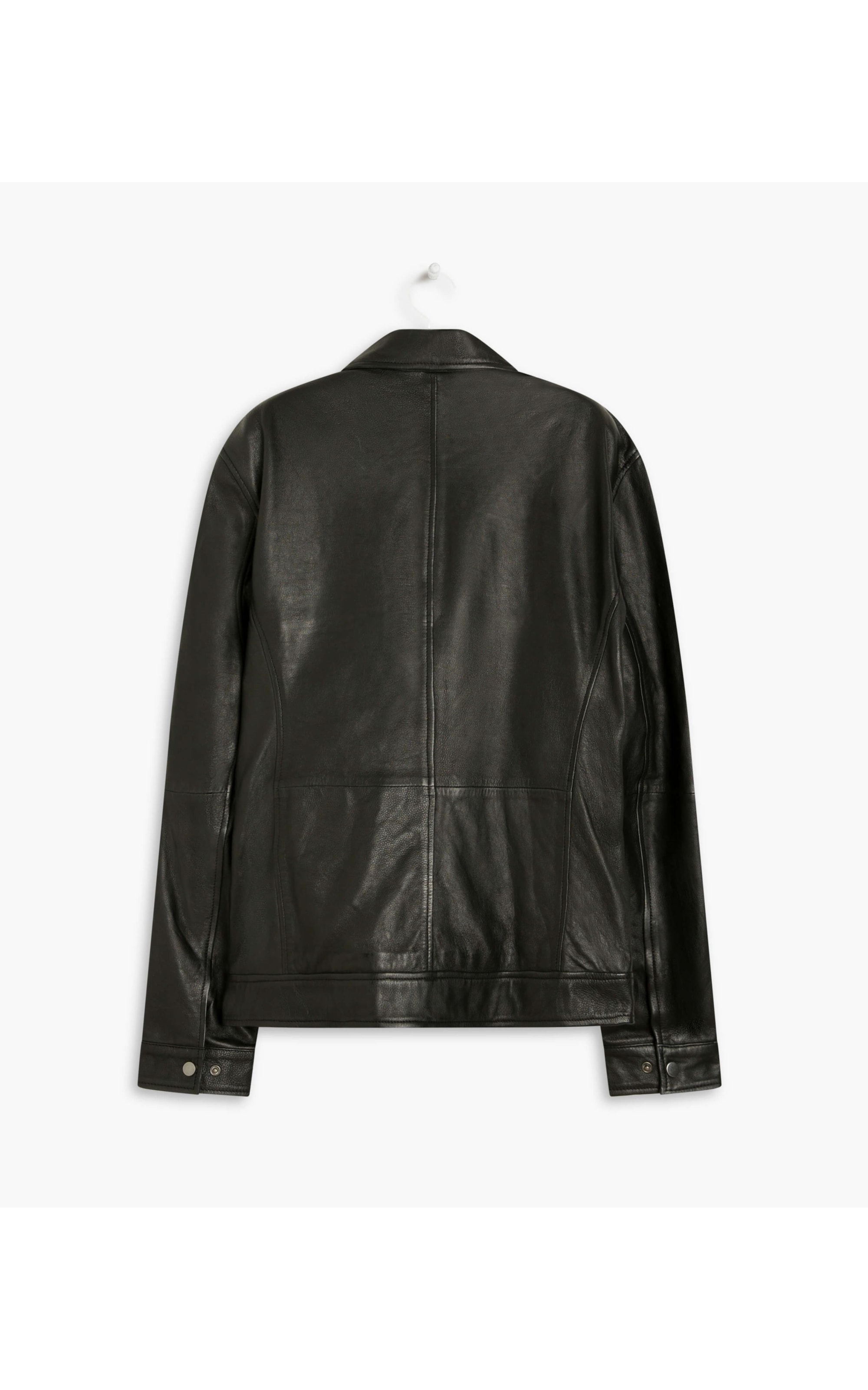 Jaqueta de Couro Wide Pockets Cafe
