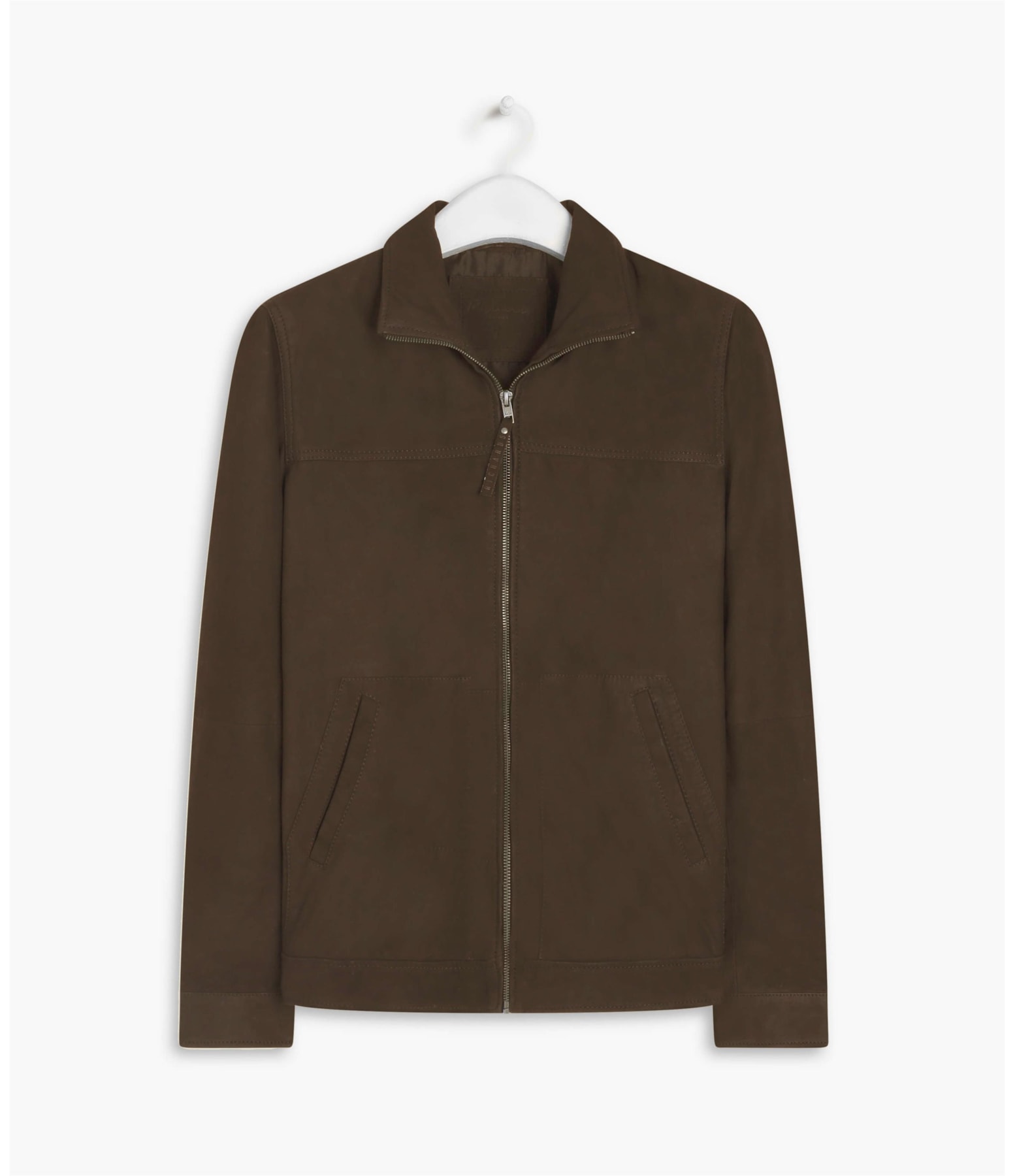 Jaqueta de Couro Wide Pockets Cafe