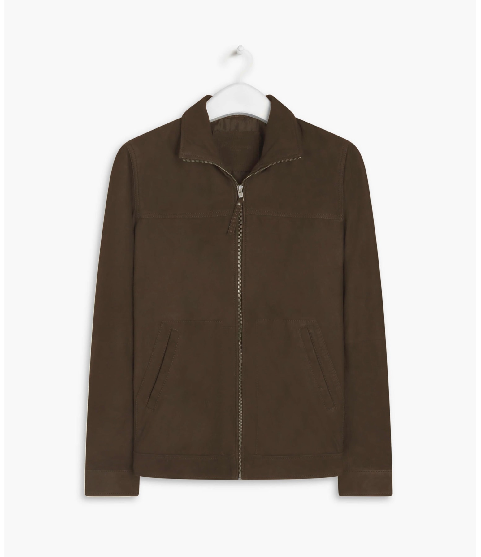Jaqueta de Couro Wide Pockets Cafe