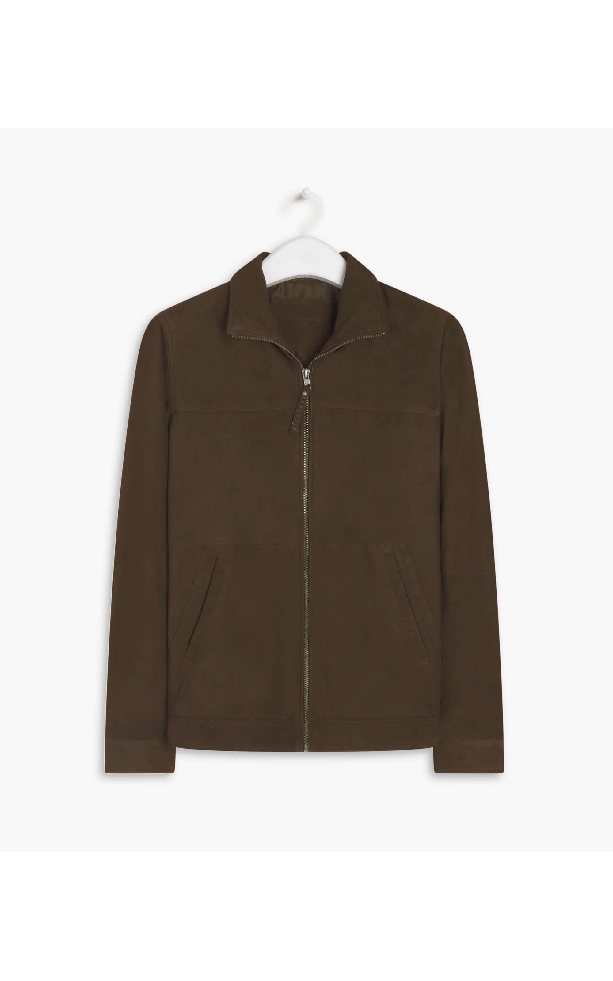 Jaqueta de Couro Wide Pockets Cafe
