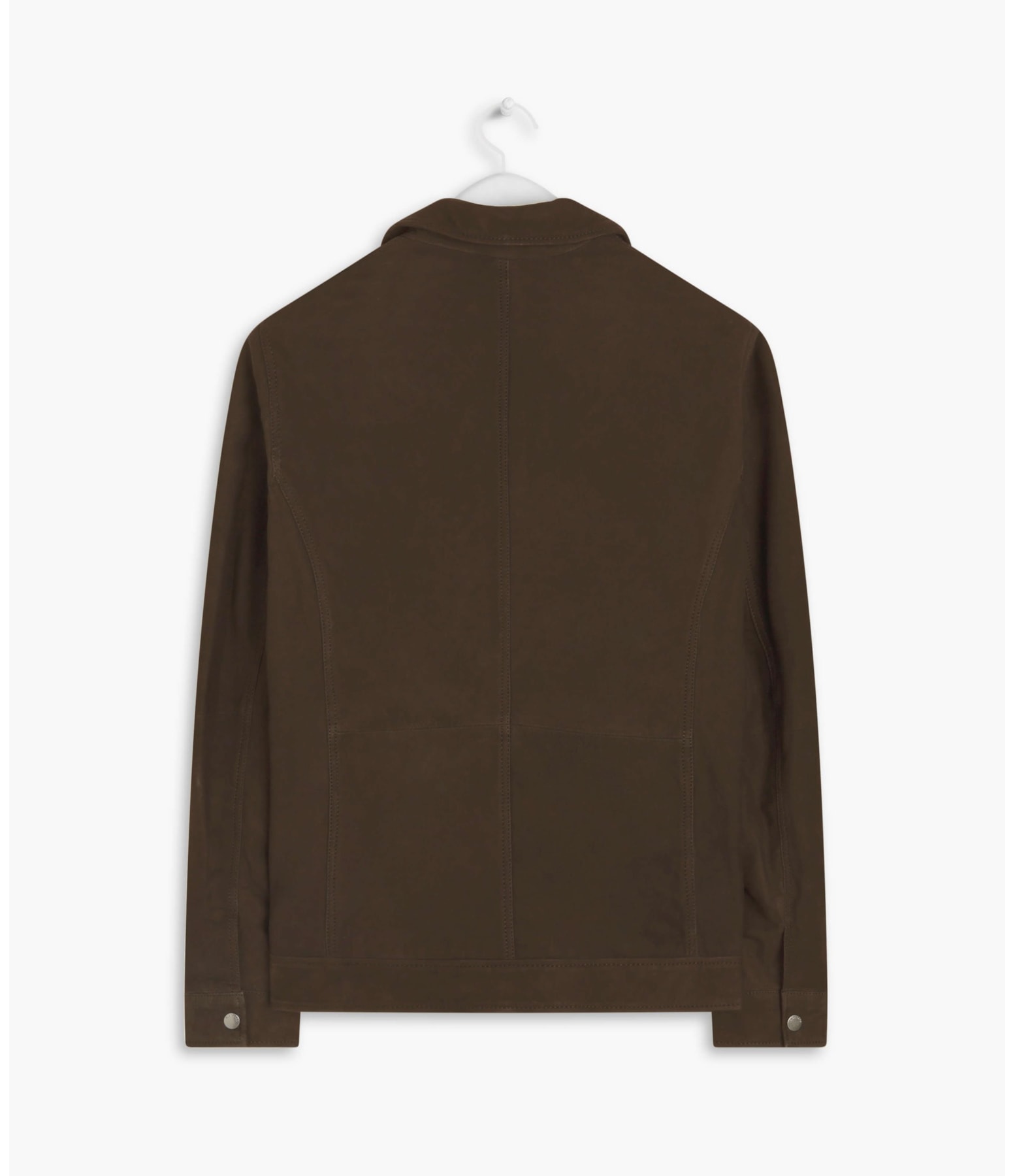 Jaqueta de Couro Wide Pockets Cafe