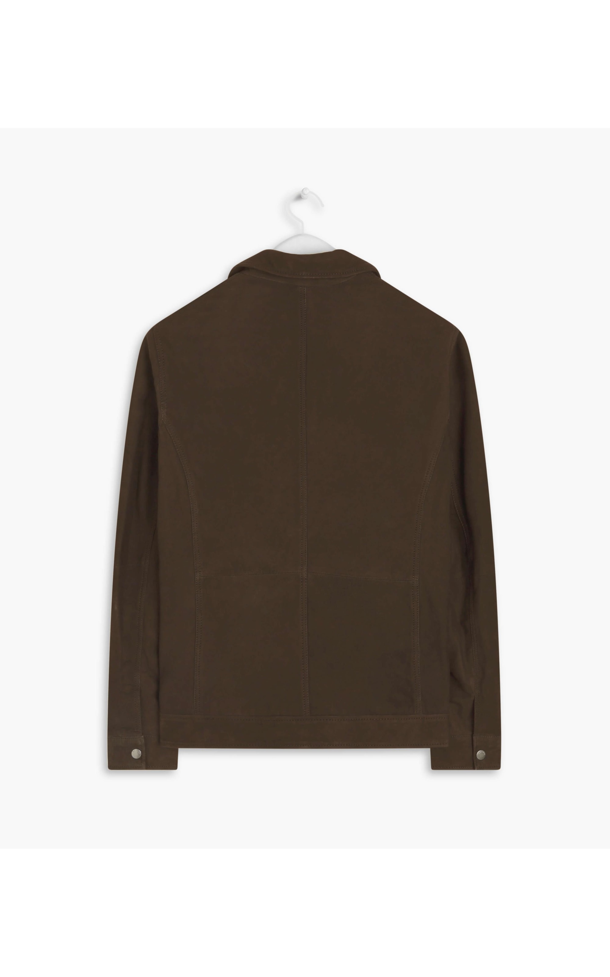 Jaqueta de Couro Wide Pockets Cafe