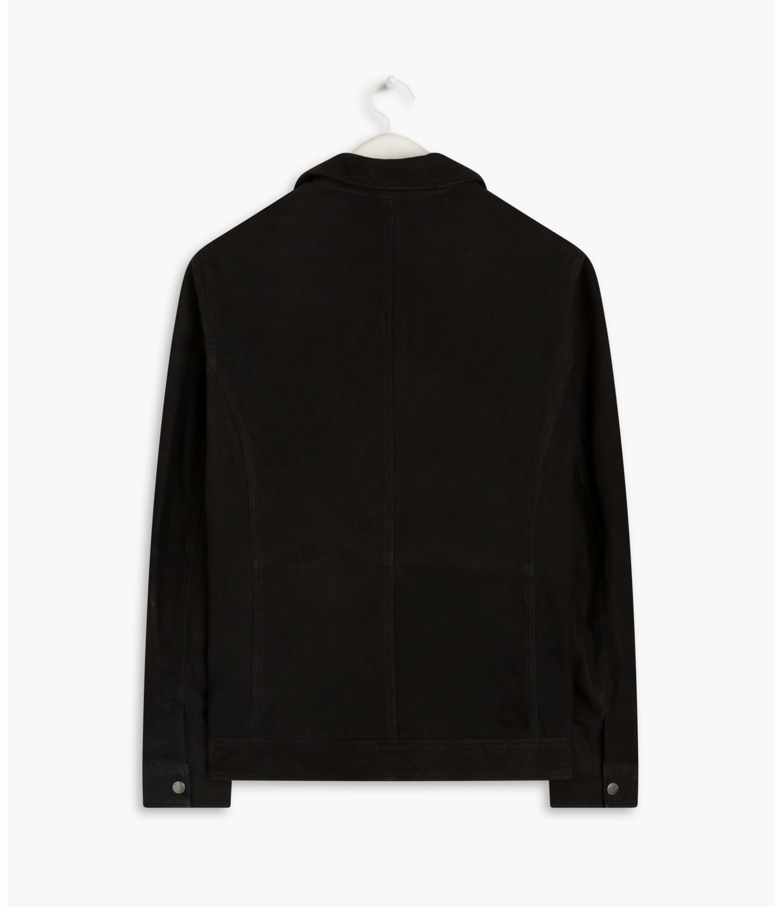 Jaqueta de Couro Wide Pockets Preto