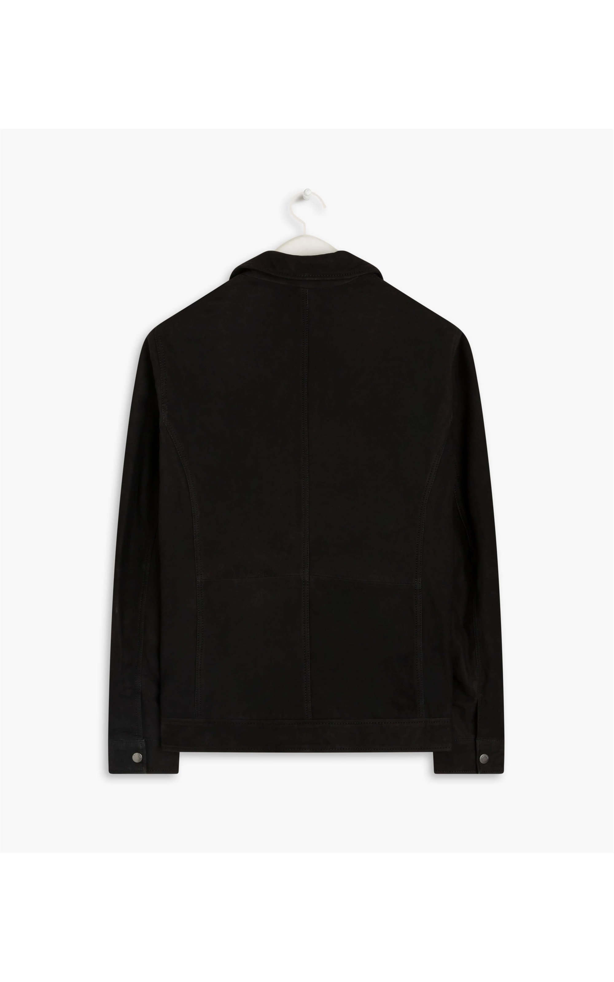 Jaqueta de Couro Wide Pockets Preto