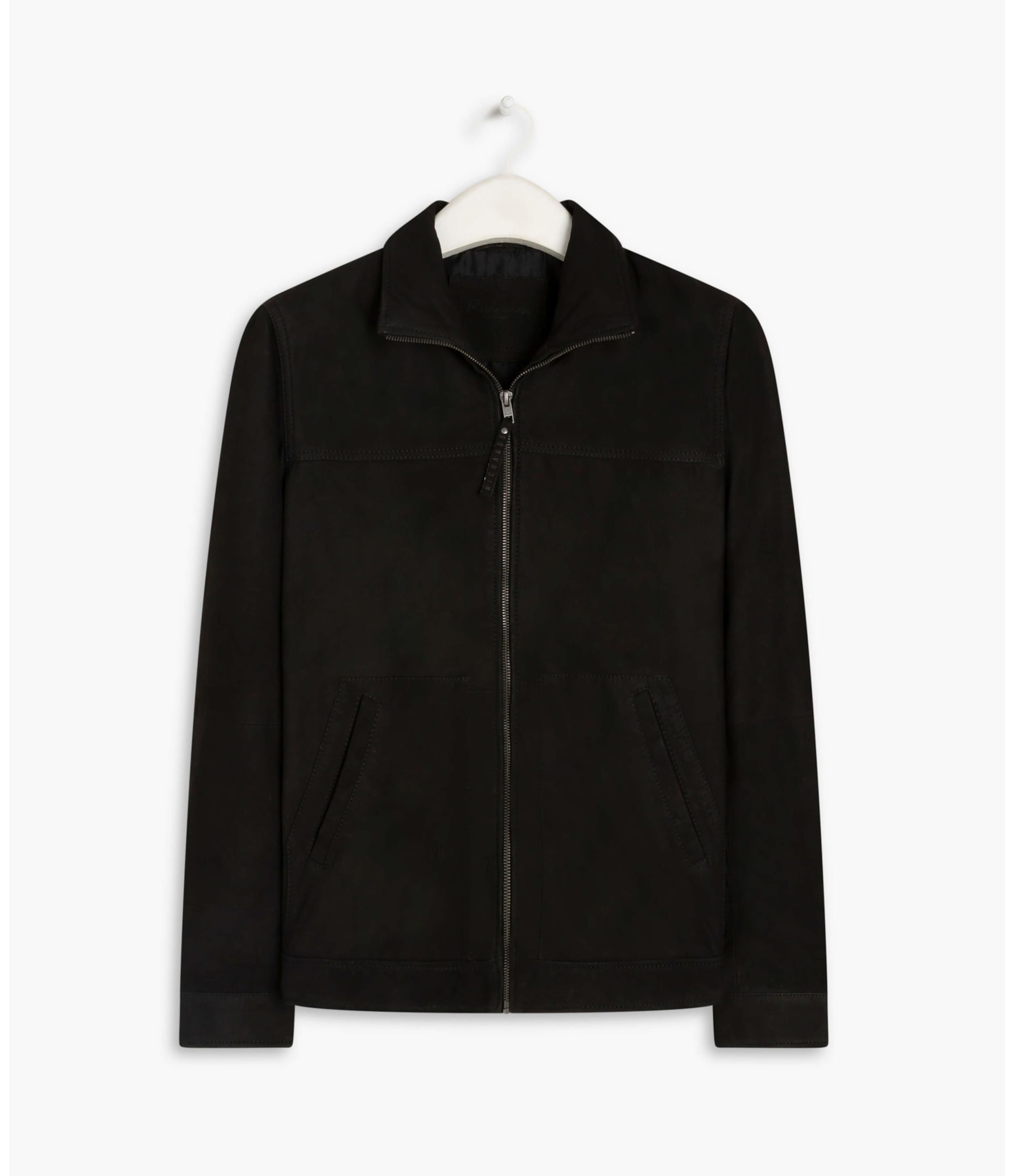 Jaqueta de Couro Wide Pockets Preto