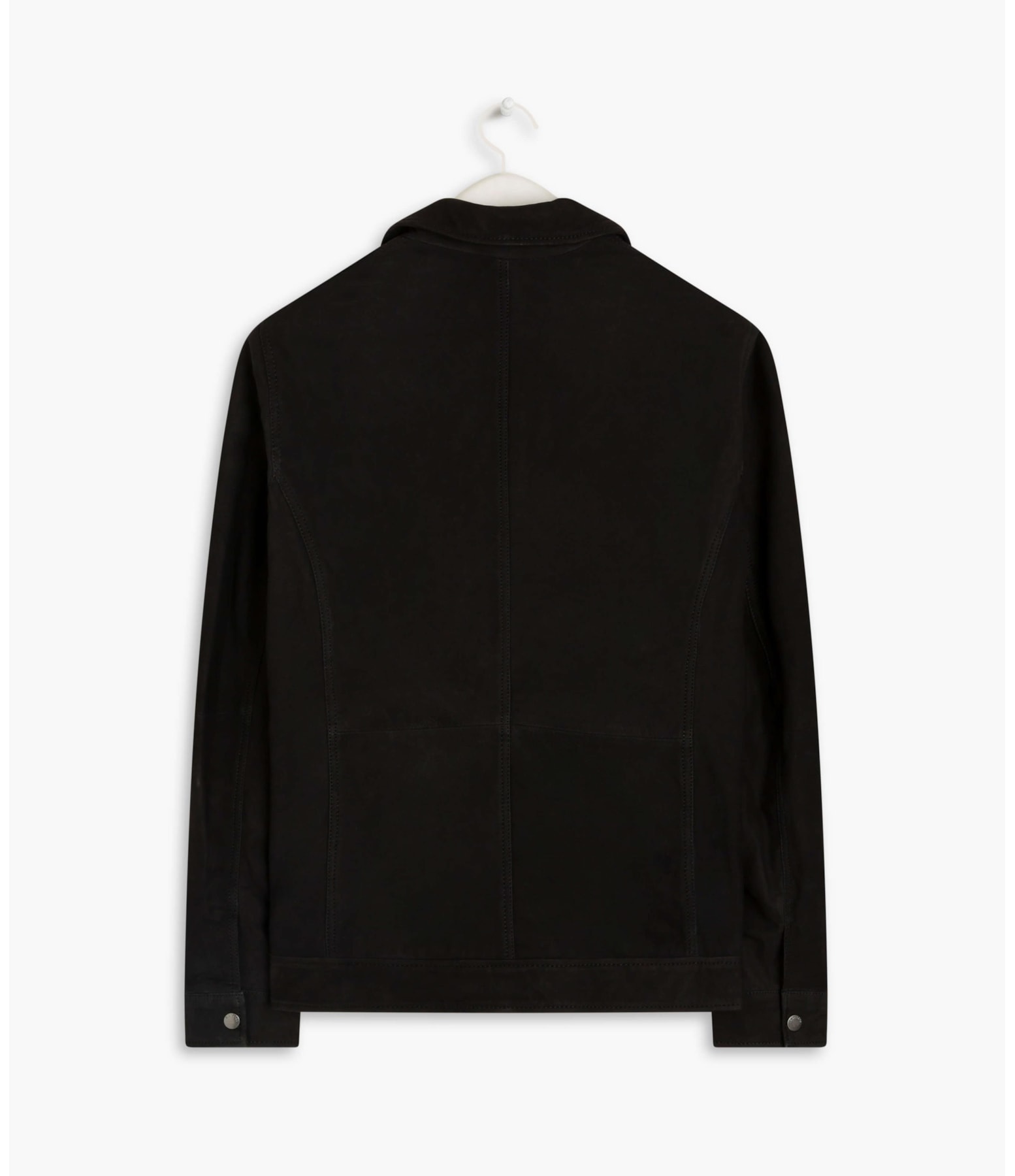 Jaqueta de Couro Wide Pockets Preto