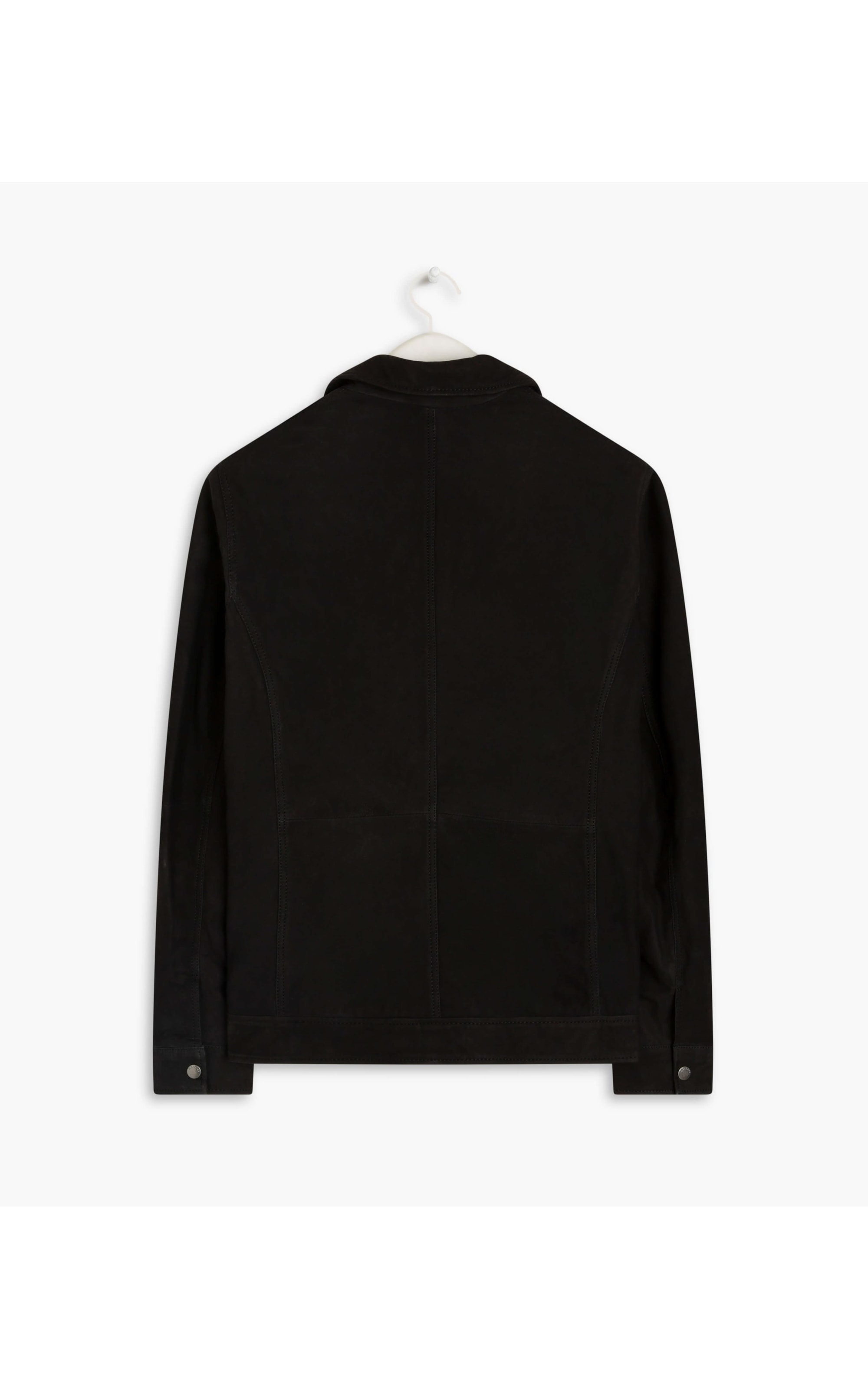 Jaqueta de Couro Wide Pockets Preto