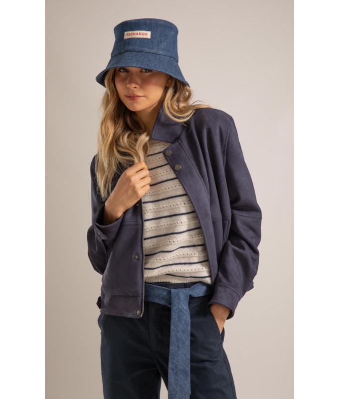 Jaqueta Duna Suede Dark Navy