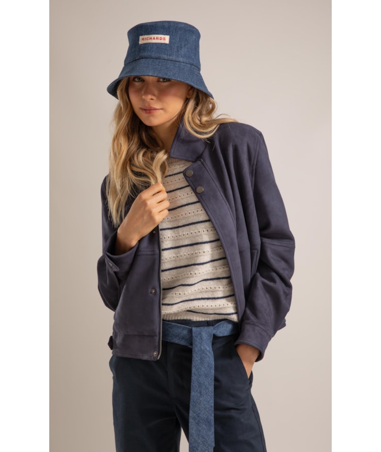 Jaqueta Duna Suede Dark Navy