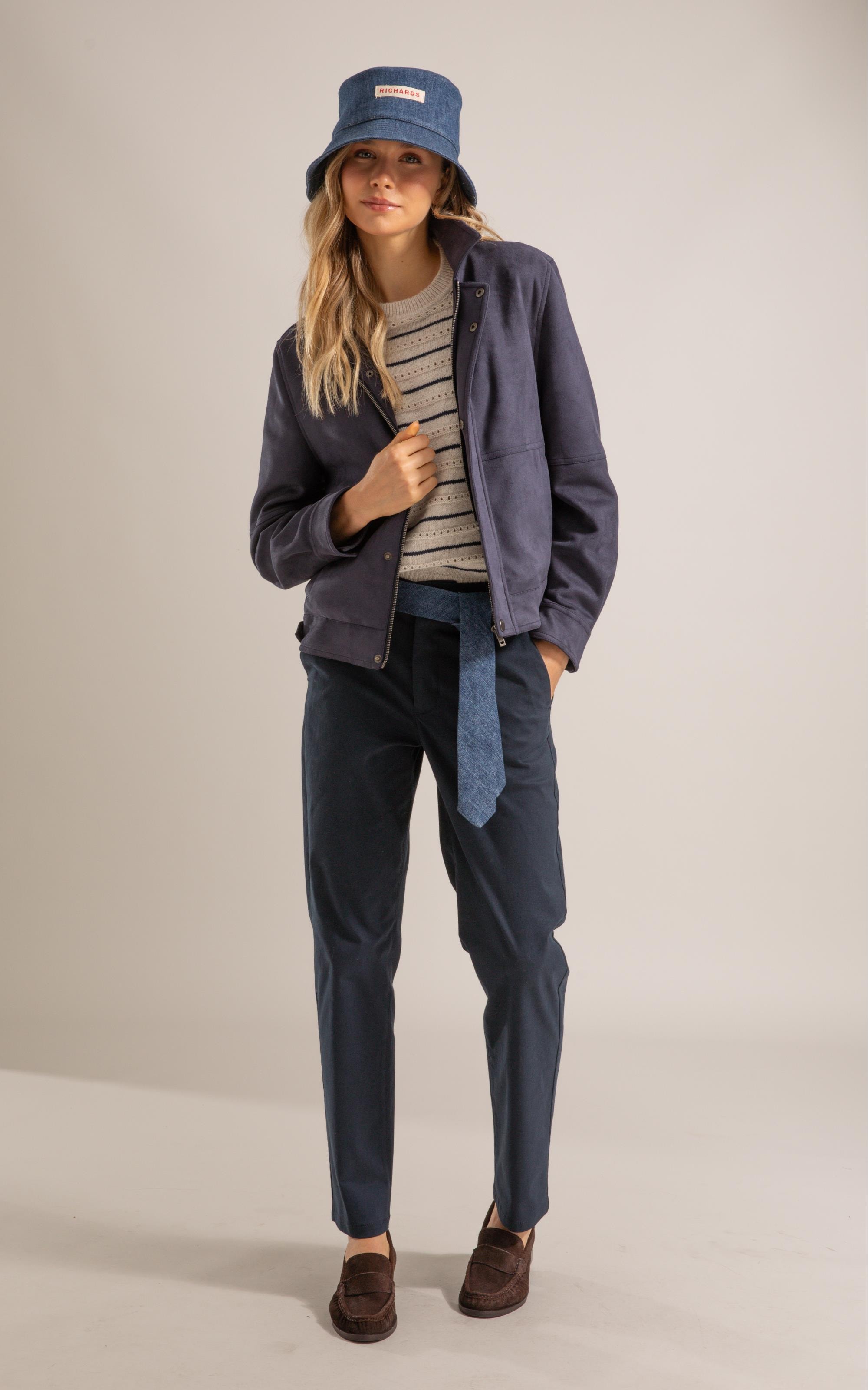 Jaqueta Duna Suede Dark Navy