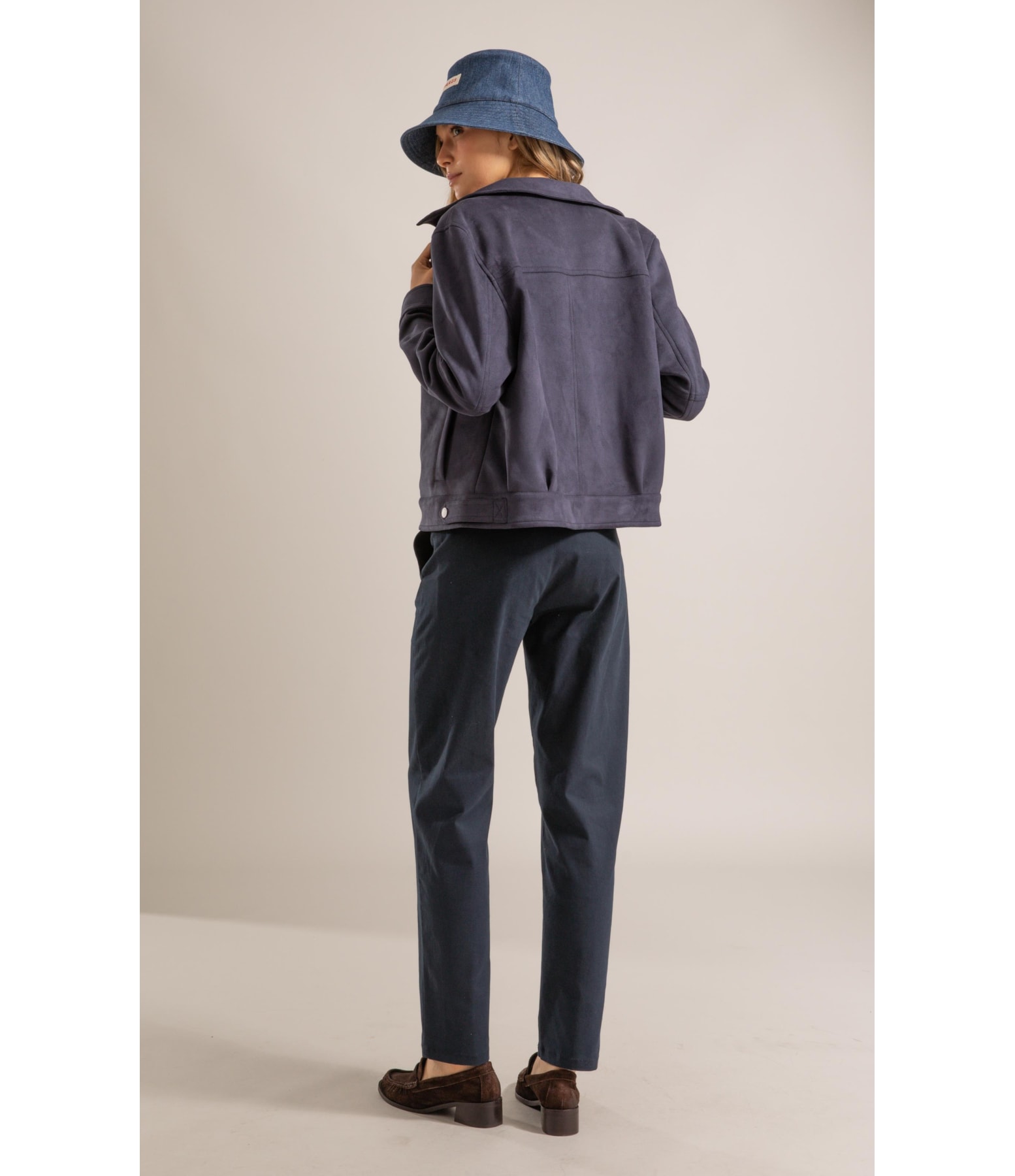 Jaqueta Duna Suede Dark Navy