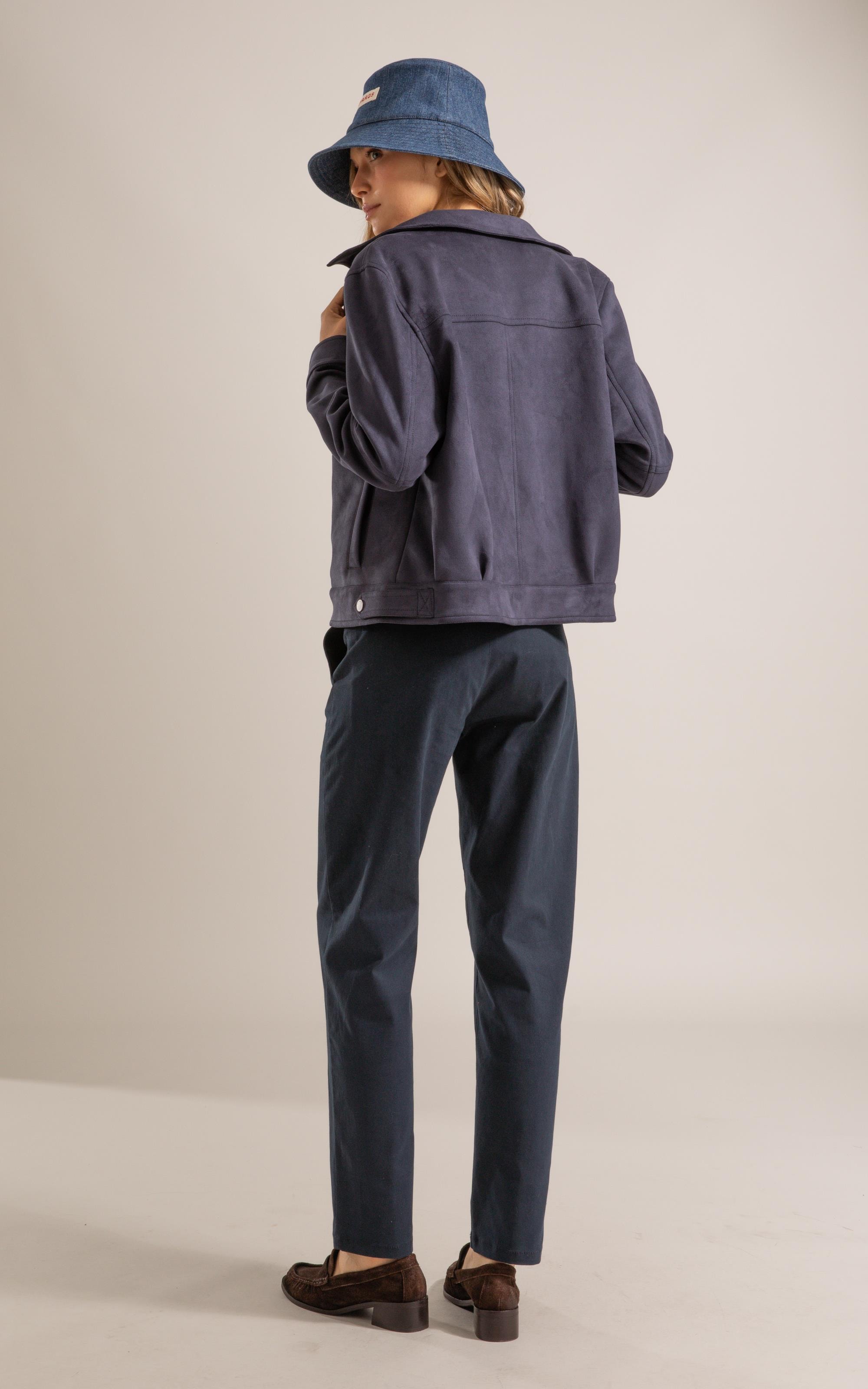 Jaqueta Duna Suede Dark Navy