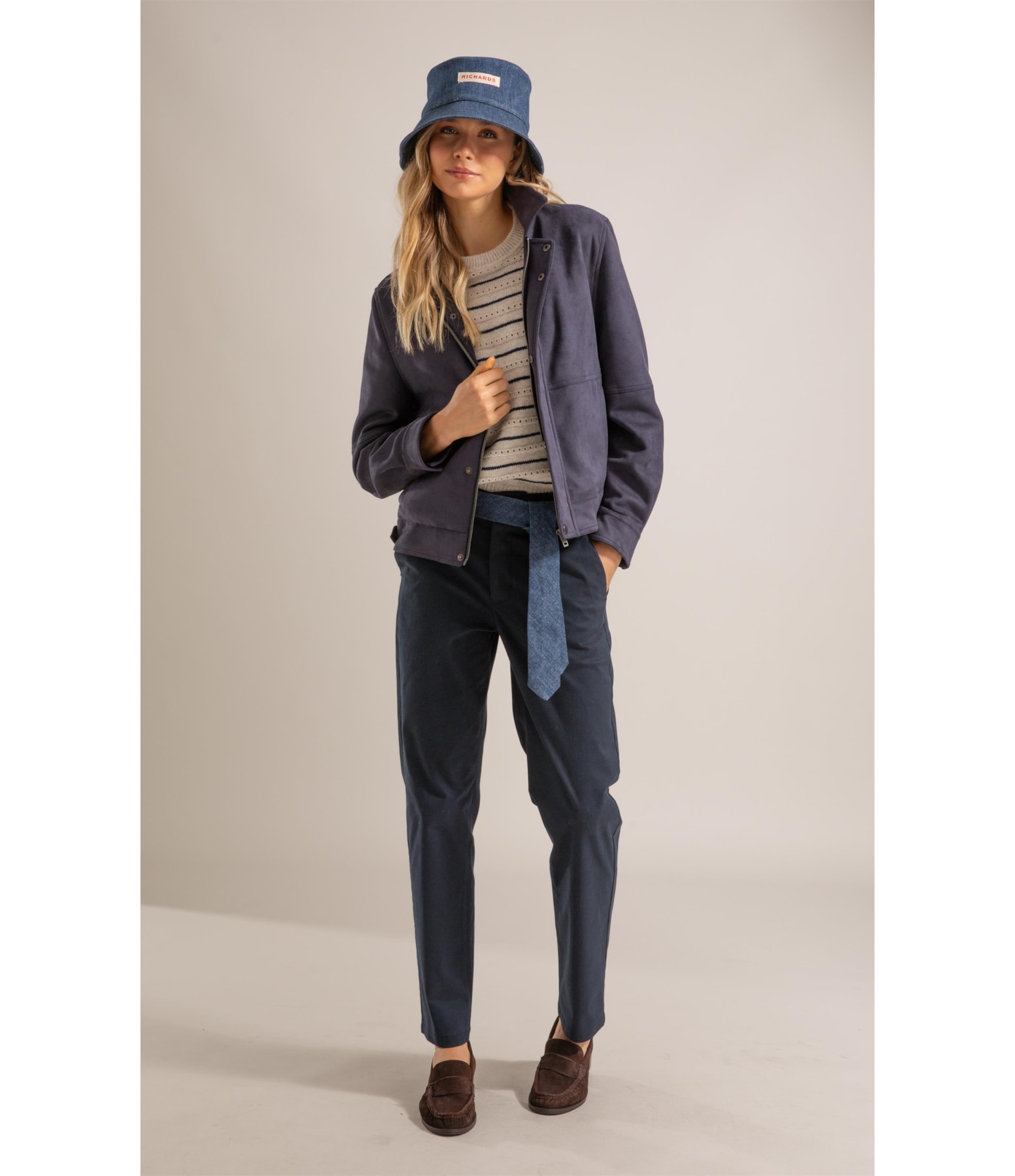 Jaqueta Duna Suede Dark Navy