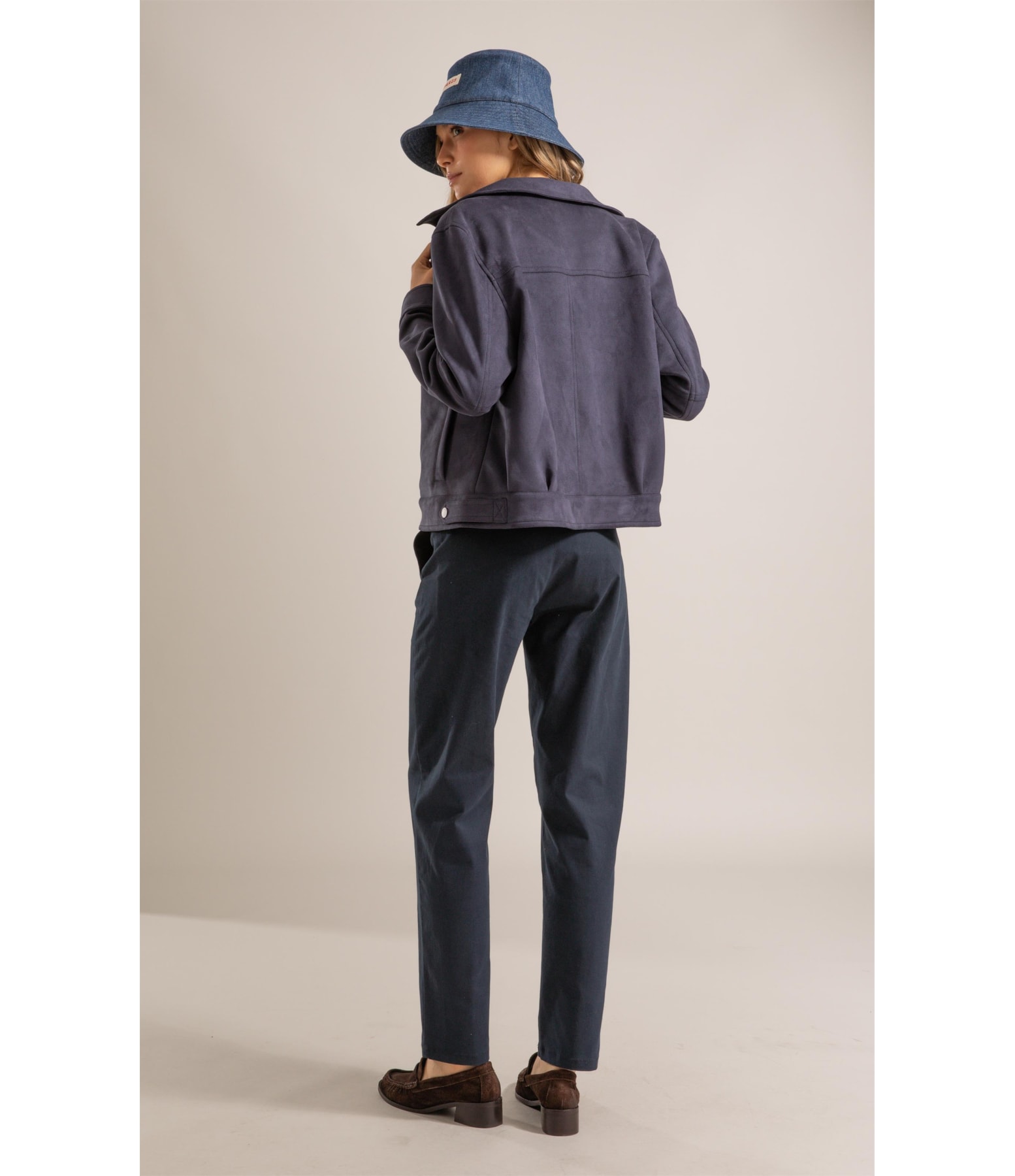 Jaqueta Duna Suede Dark Navy