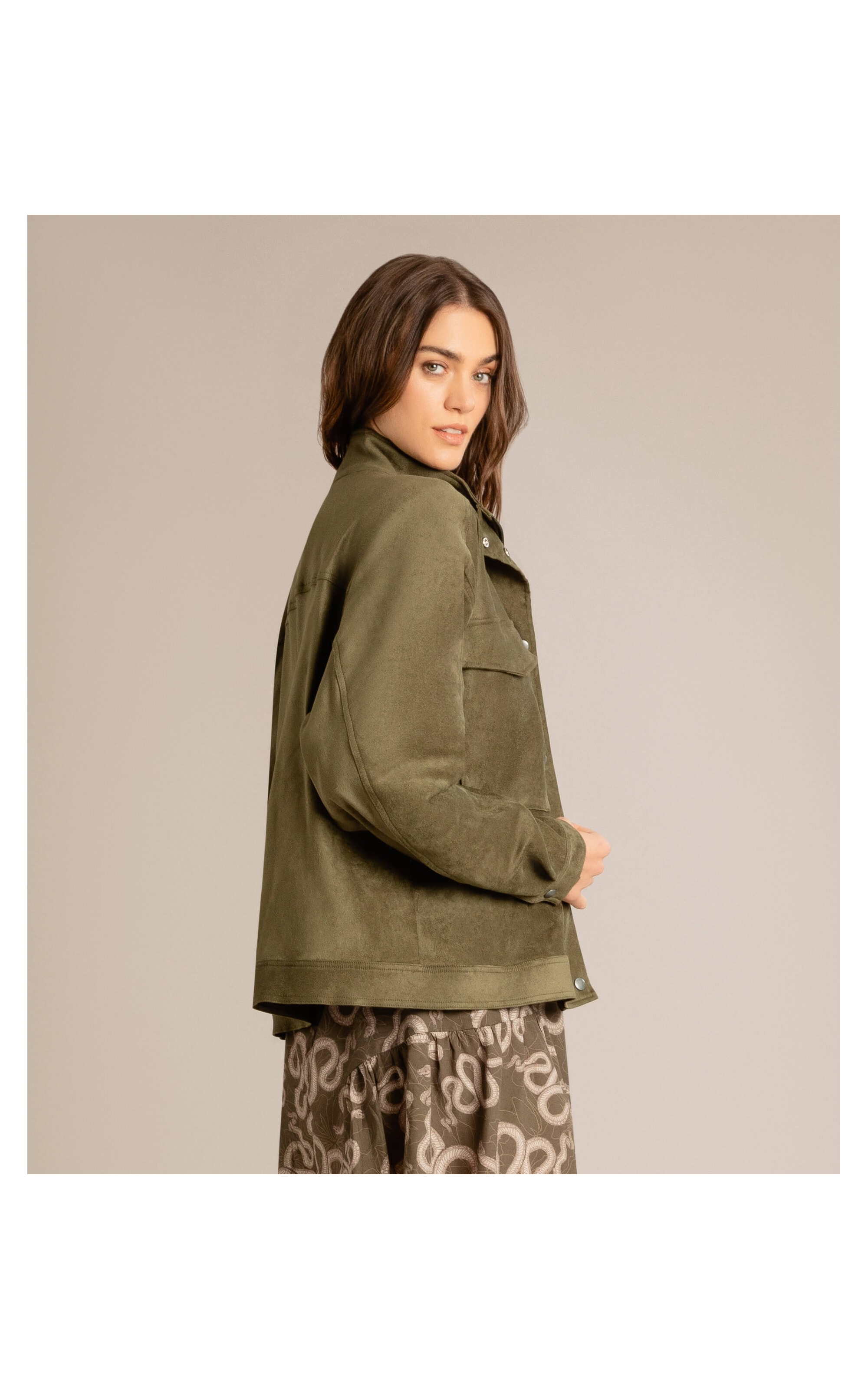 Jaqueta Eva Suede Musgo