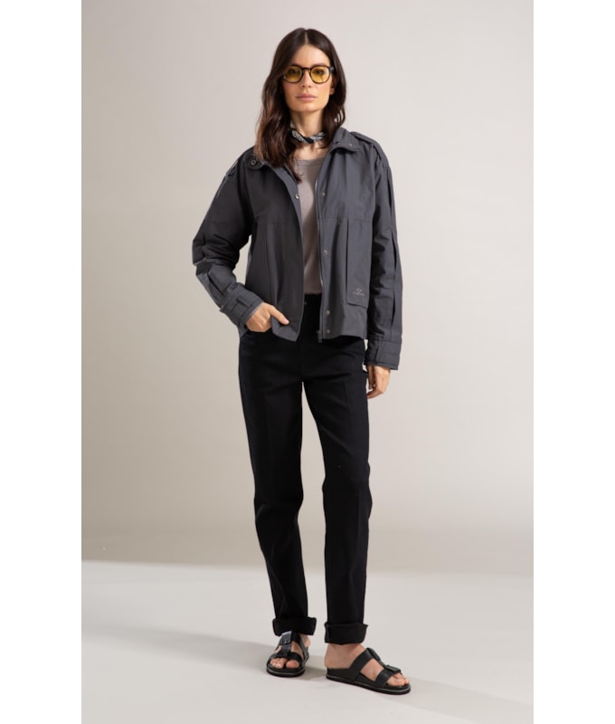 Jaqueta Gaia Cotton Chumbo Mescla