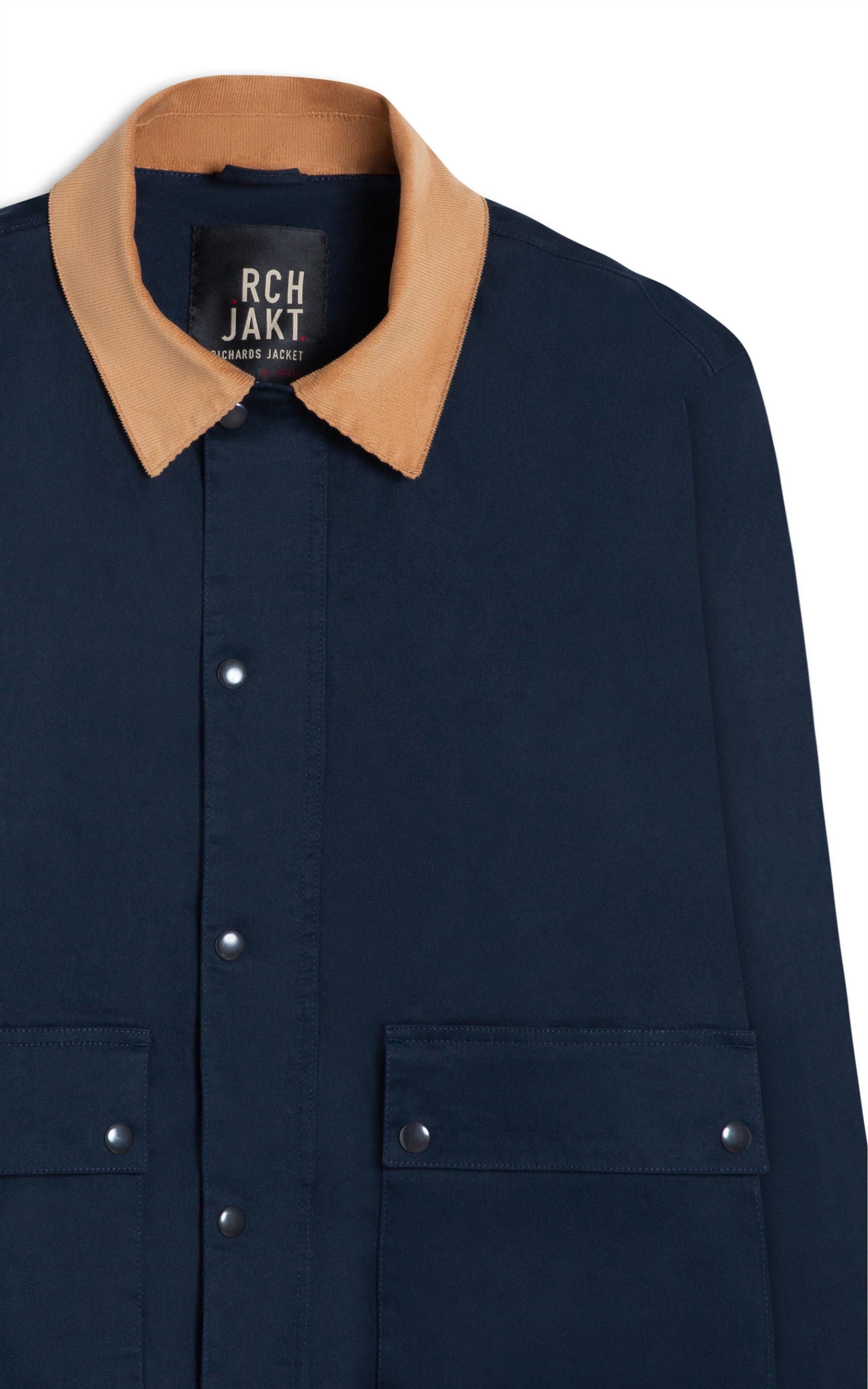 Jaqueta Gola Veludo Dark Navy