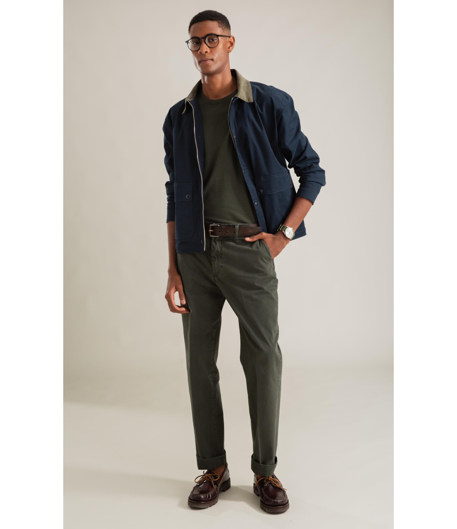 Jaqueta Gola Veludo Dark Navy