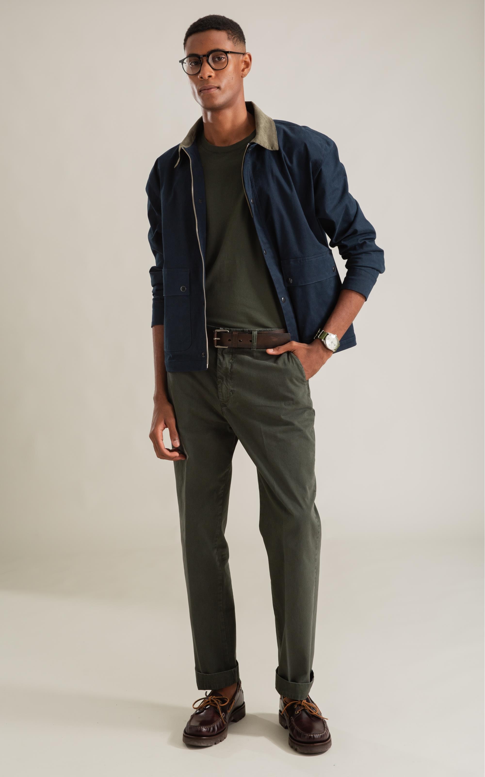 Jaqueta Gola Veludo Dark Navy
