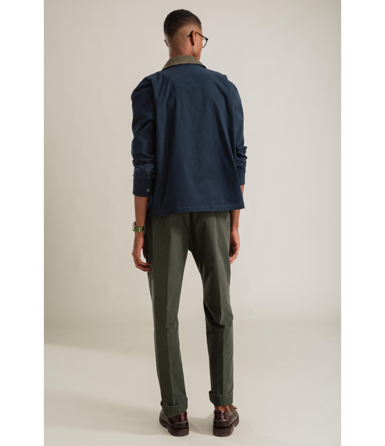 Jaqueta Gola Veludo Dark Navy