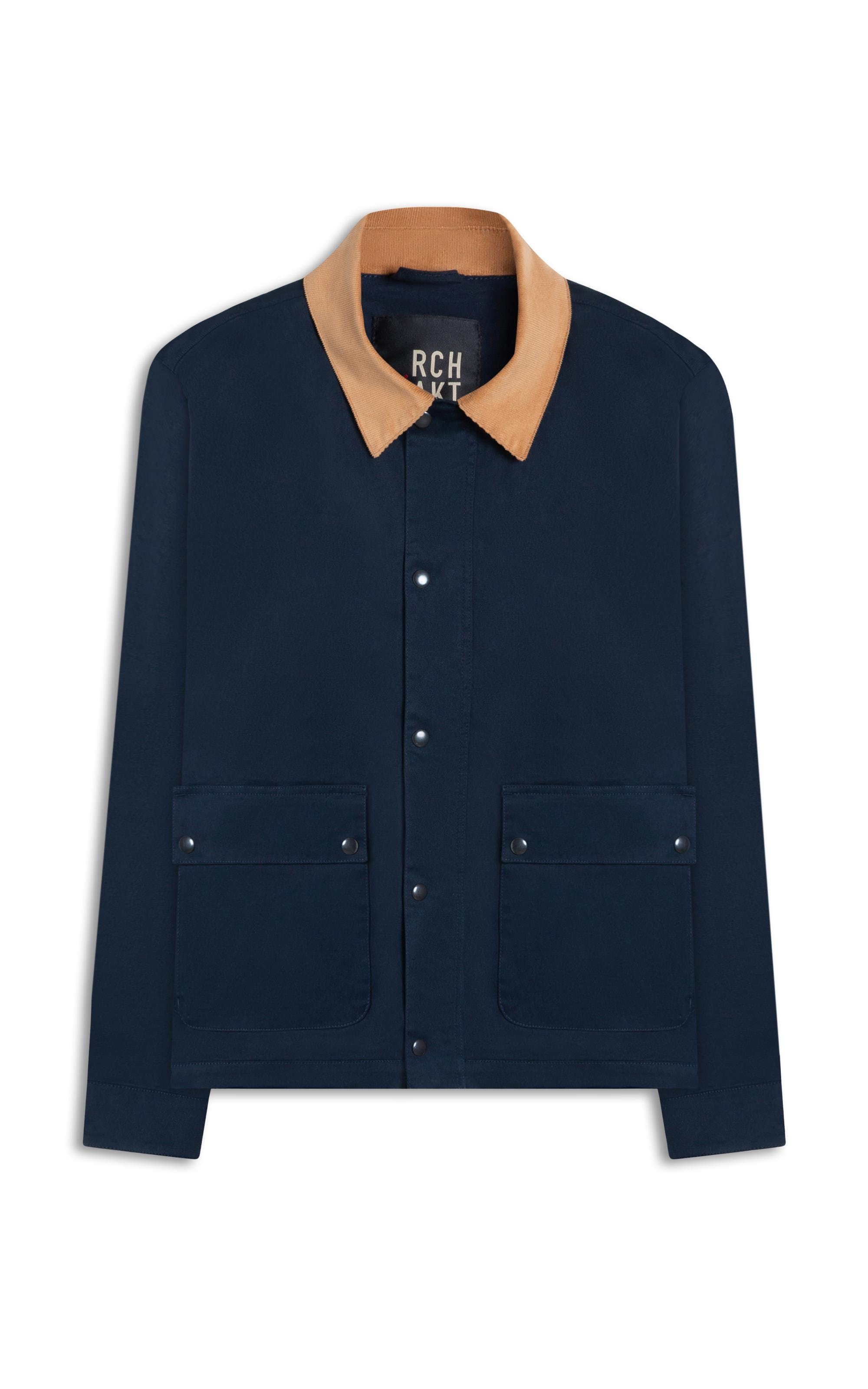 Jaqueta Gola Veludo Dark Navy