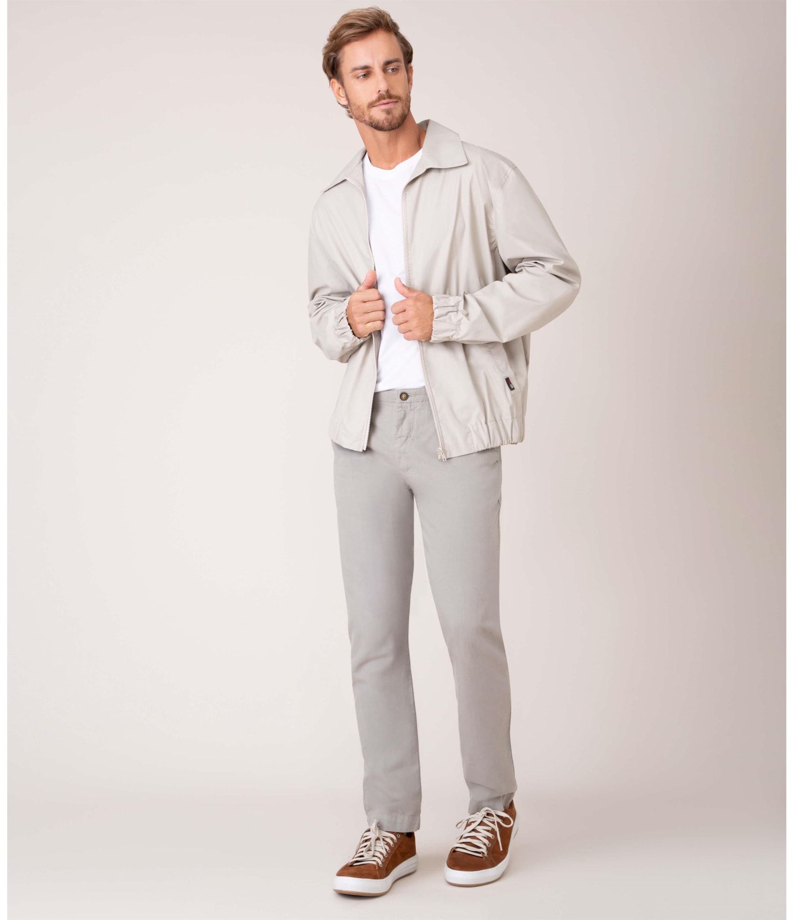 Jaqueta Golf Cotton Coating Areia