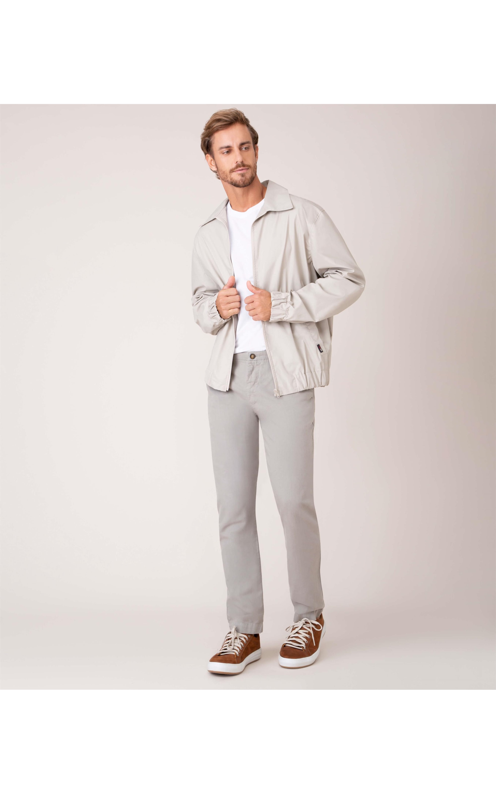 Jaqueta Golf Cotton Coating Areia