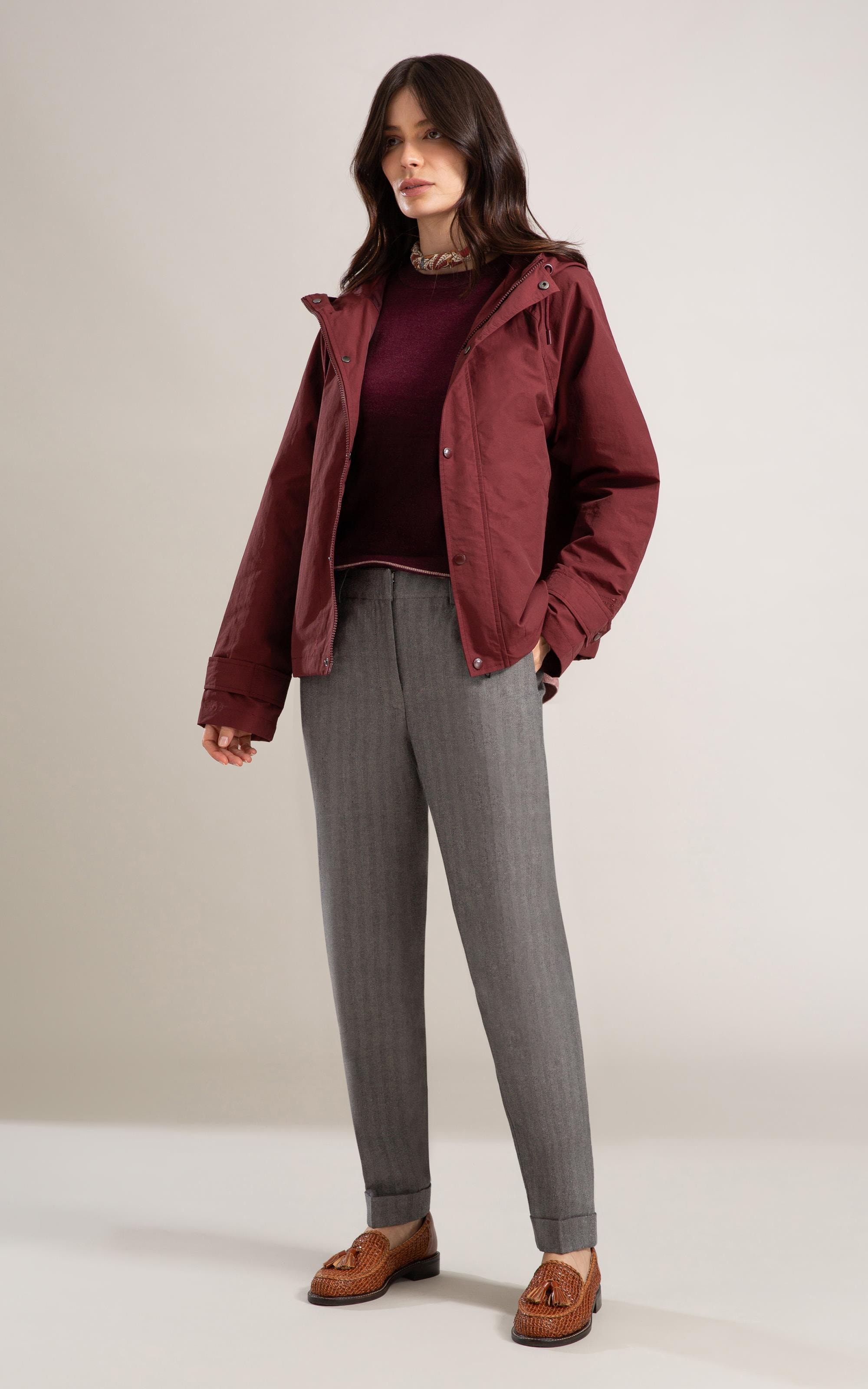 Jaqueta Griffin Cotton Bordeaux