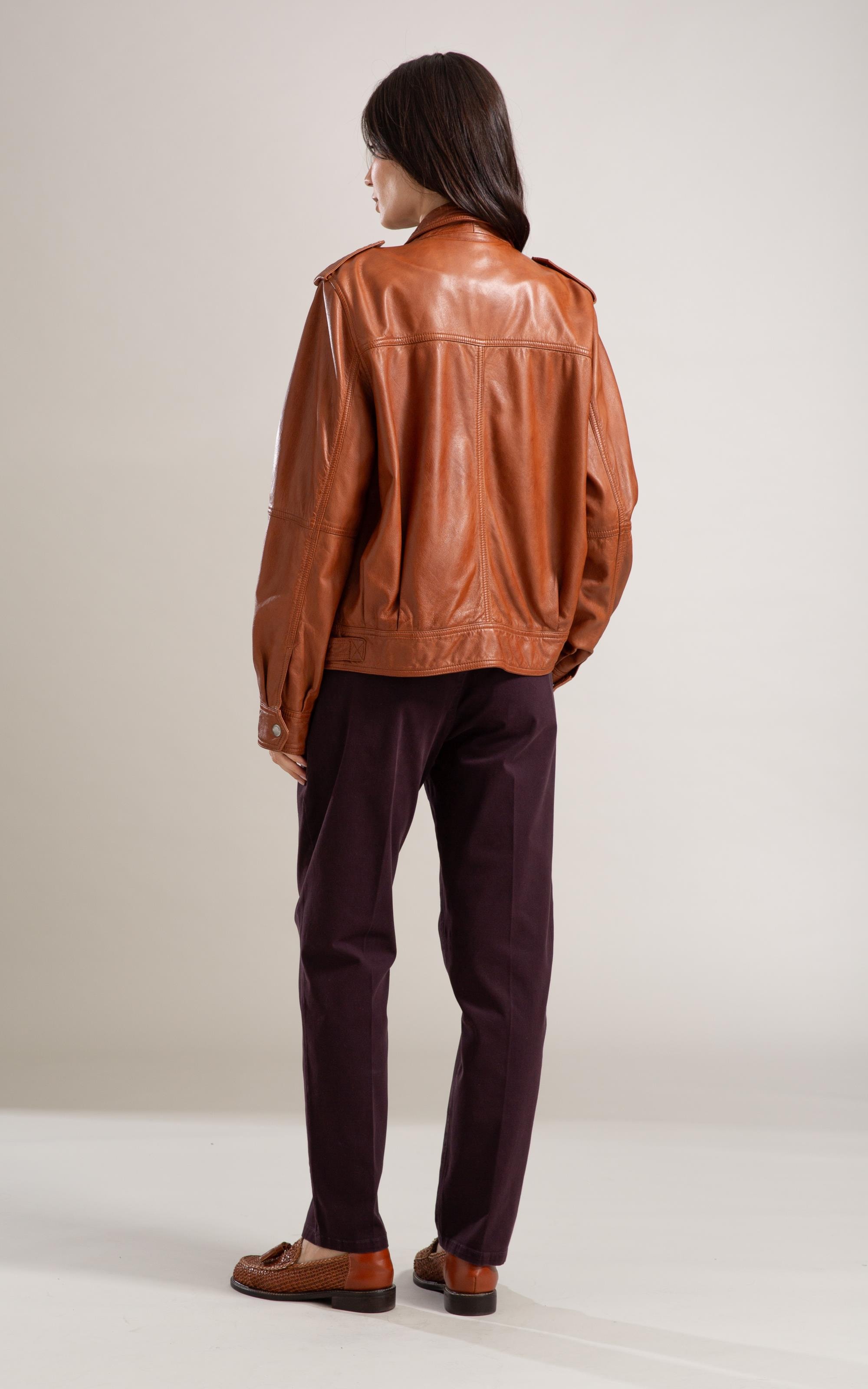 Jaqueta Jane Leather Caramelo