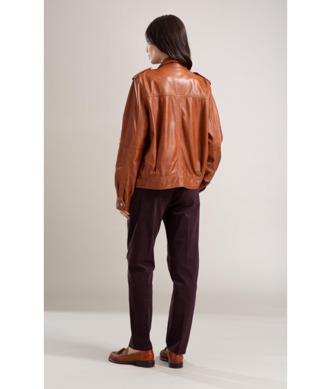 Jaqueta Jane Leather Caramelo