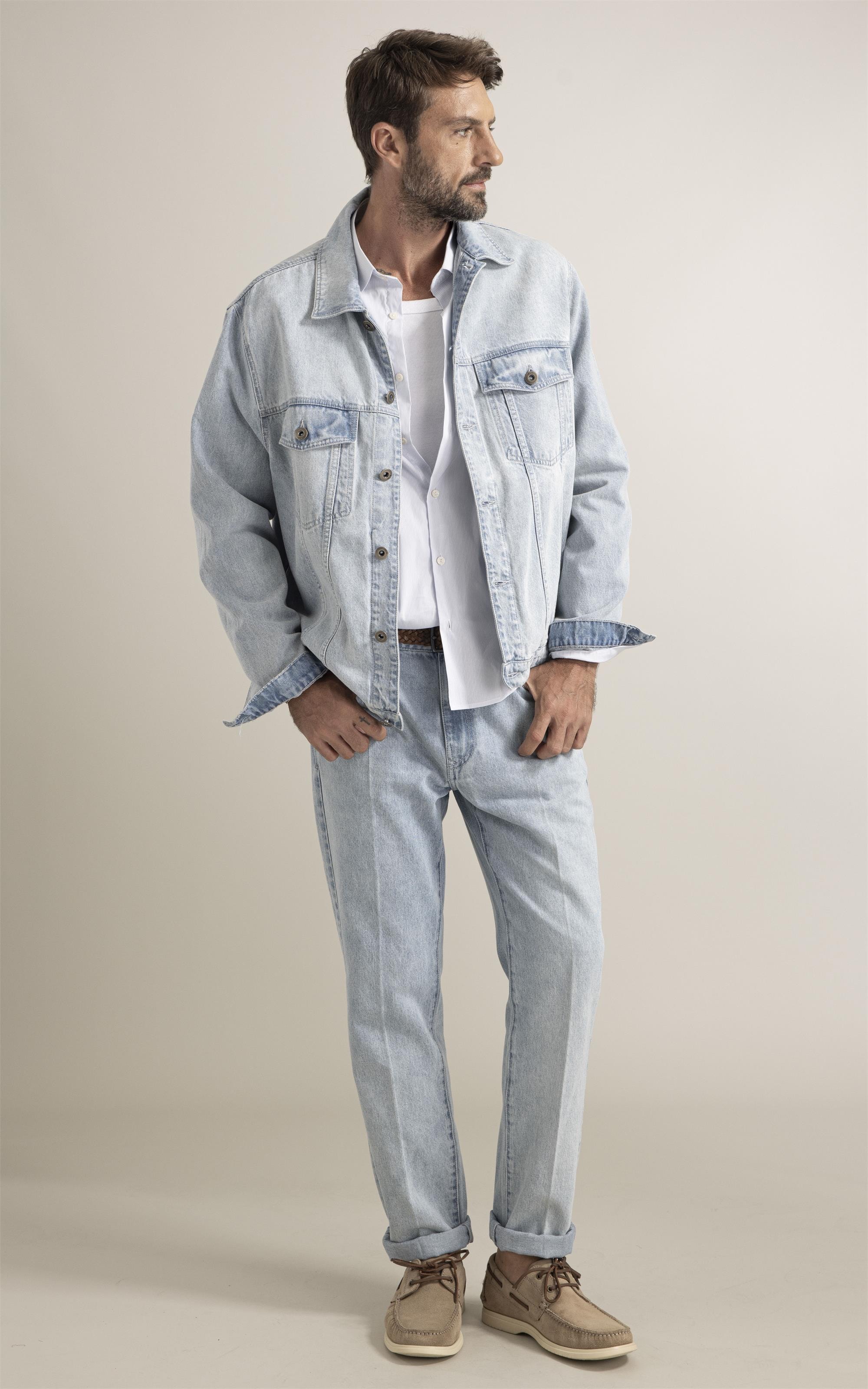 Jaqueta Jeans Vintage Denim Lav. Claro Total