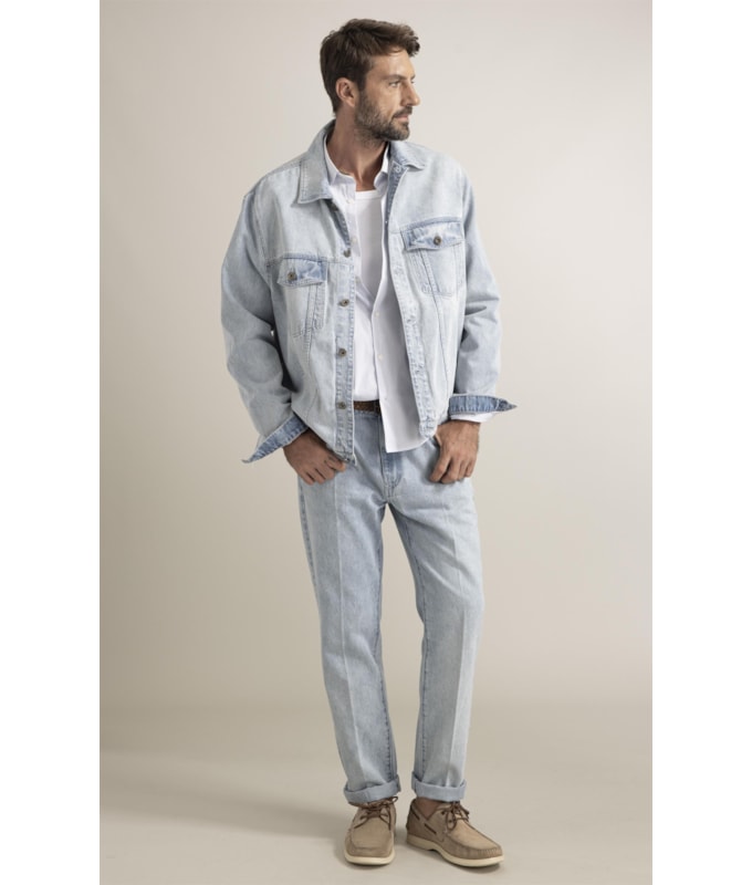 Jaqueta Jeans Vintage Denim Lav. Claro Total