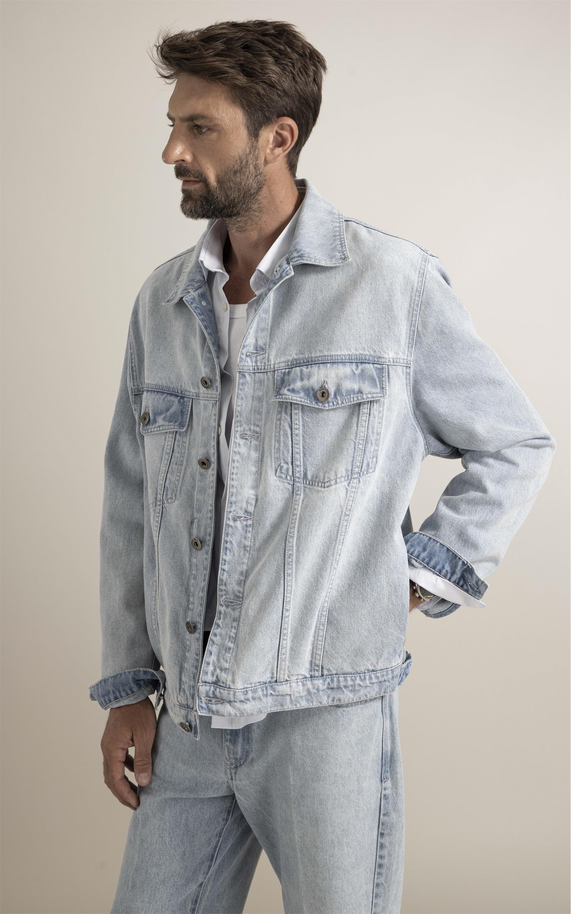 Jaqueta Jeans Vintage Denim Lav. Claro Total