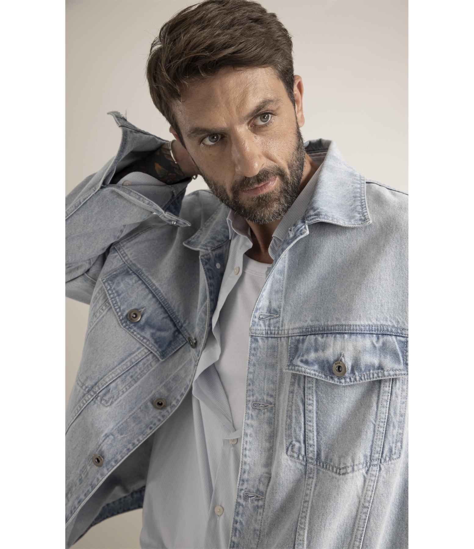 Jaqueta Jeans Vintage Denim Lav. Claro Total