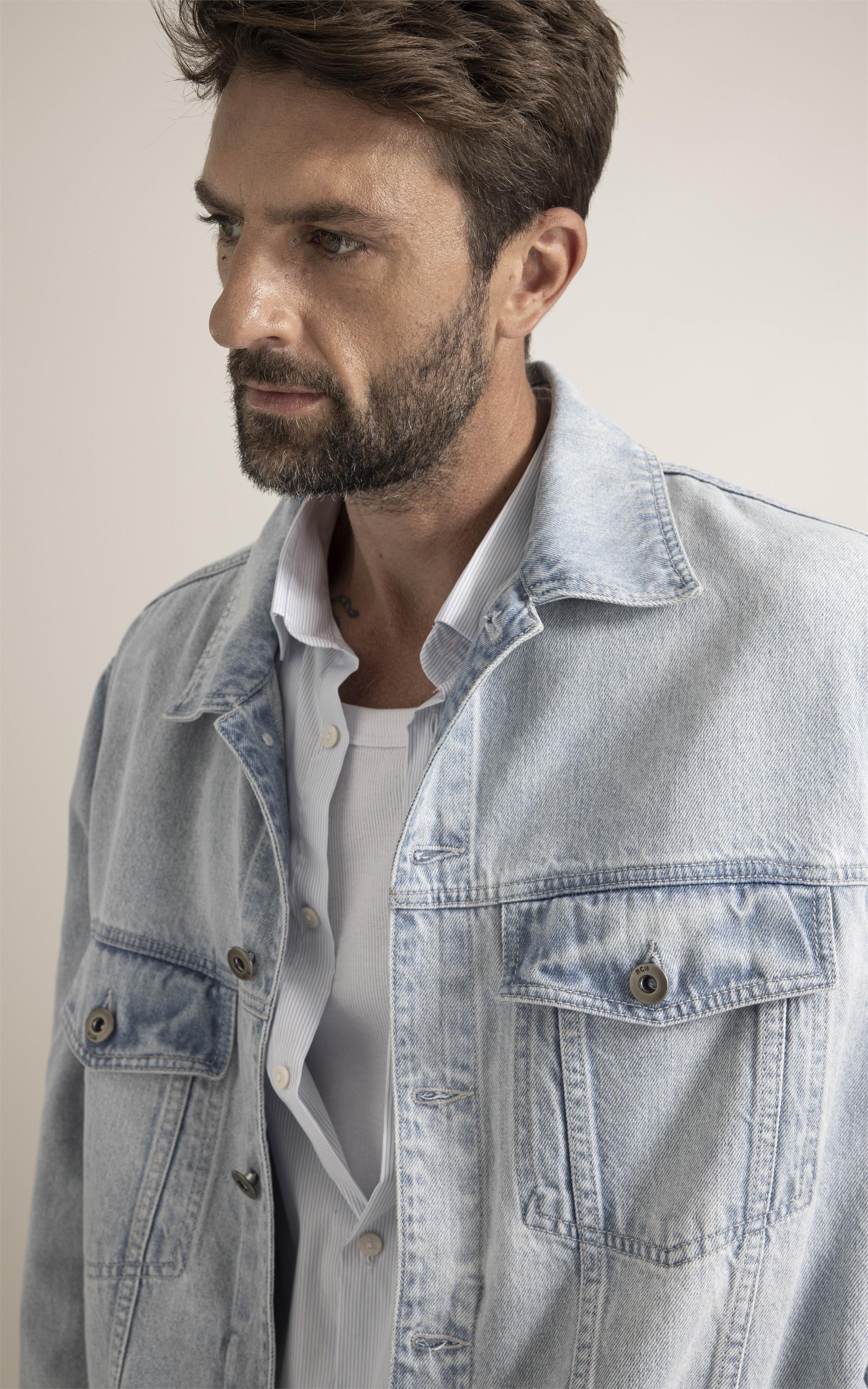 Jaqueta Jeans Vintage Denim Lav. Claro Total