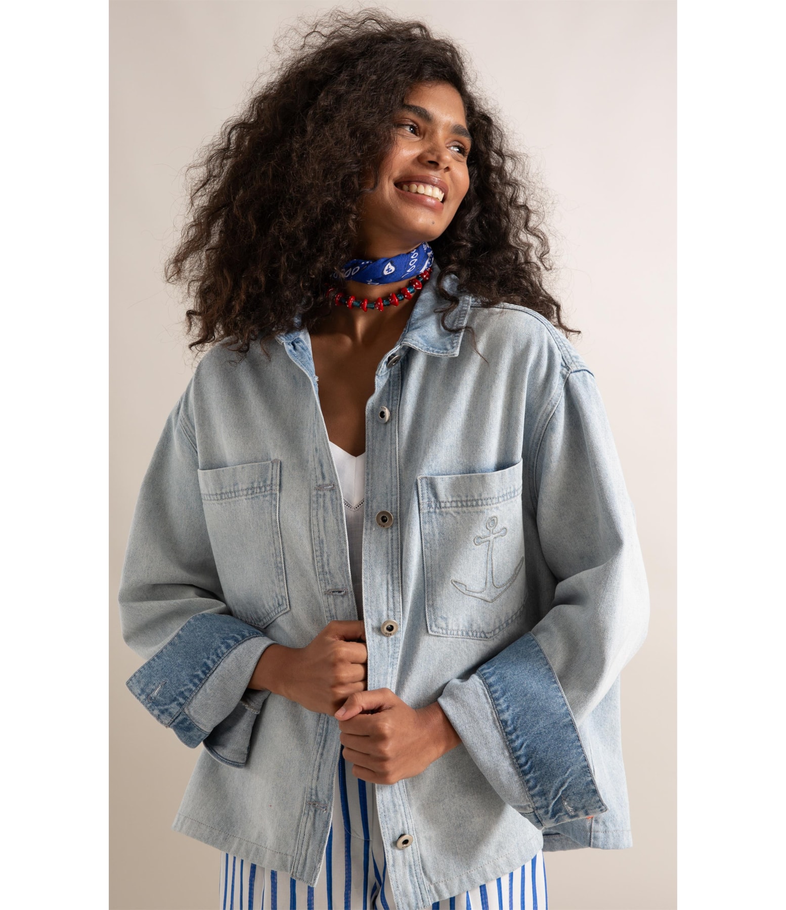 Jaqueta Jeans Vintage Denim Lav. Claro Total