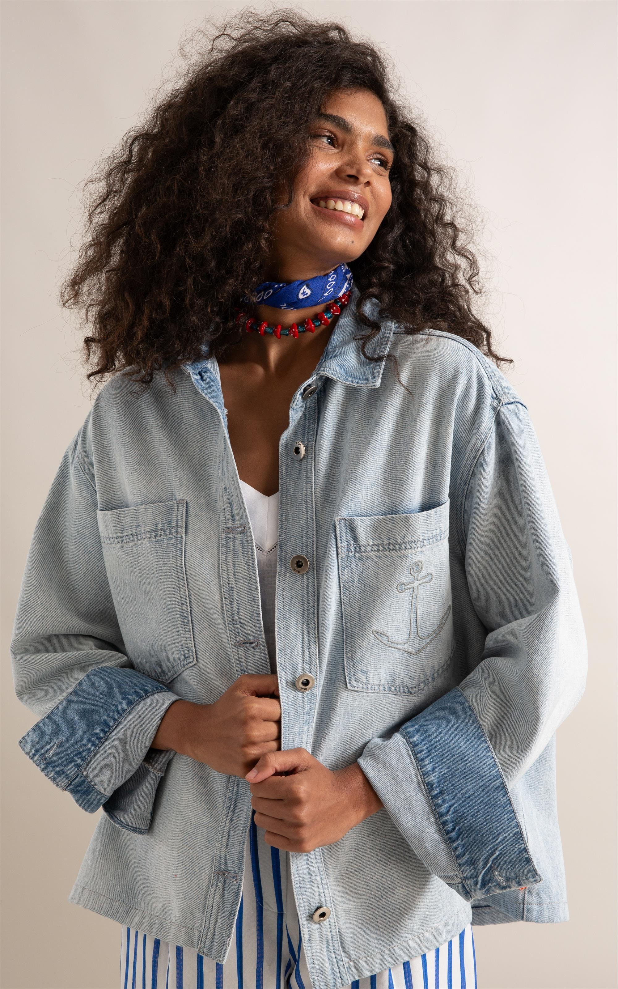 Jaqueta Jeans Vintage Denim Lav. Claro Total