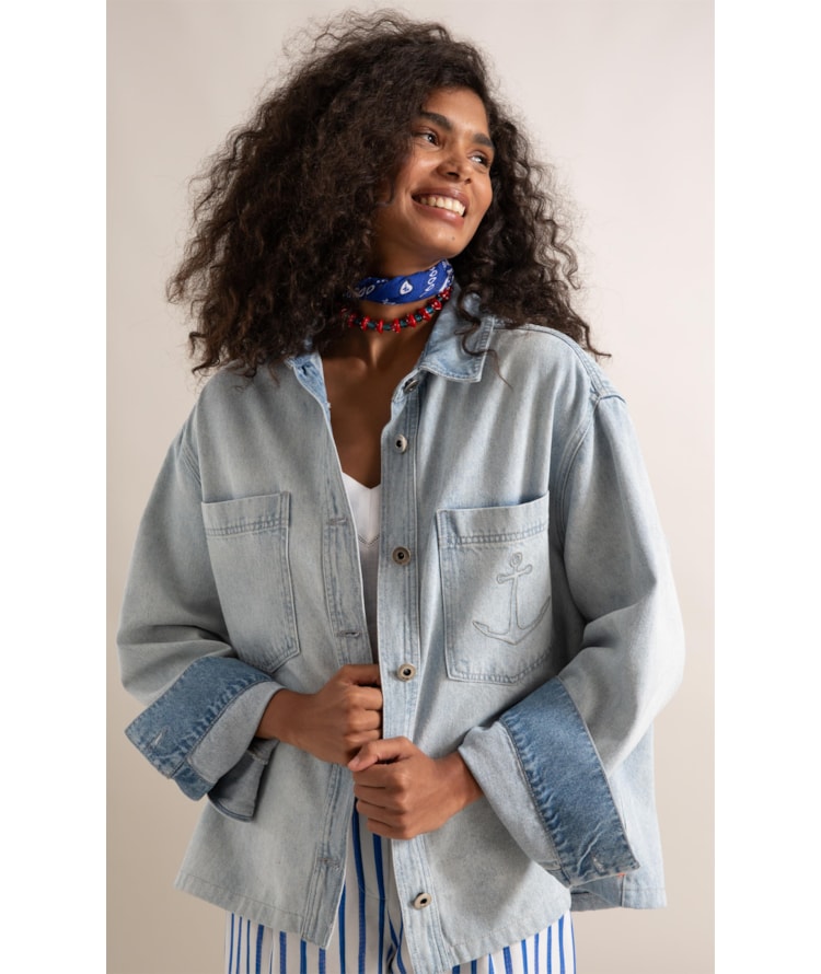 Jaqueta Jeans Vintage Denim Lav. Claro Total