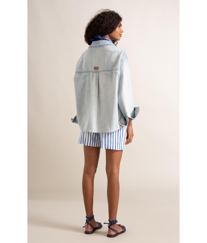 Jaqueta Jeans Vintage Denim Lav. Claro Total