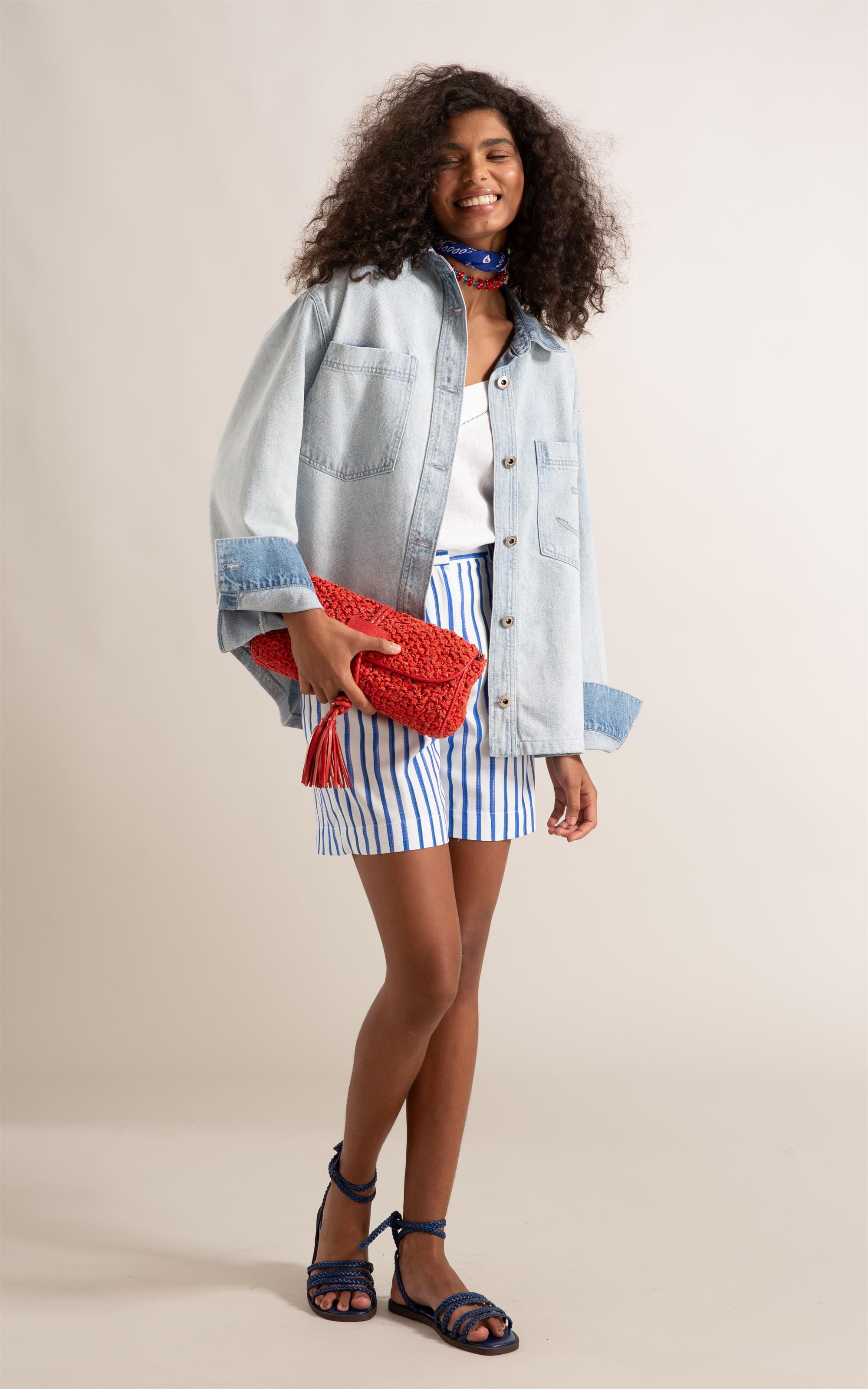 Jaqueta Jeans Vintage Denim Lav. Claro Total