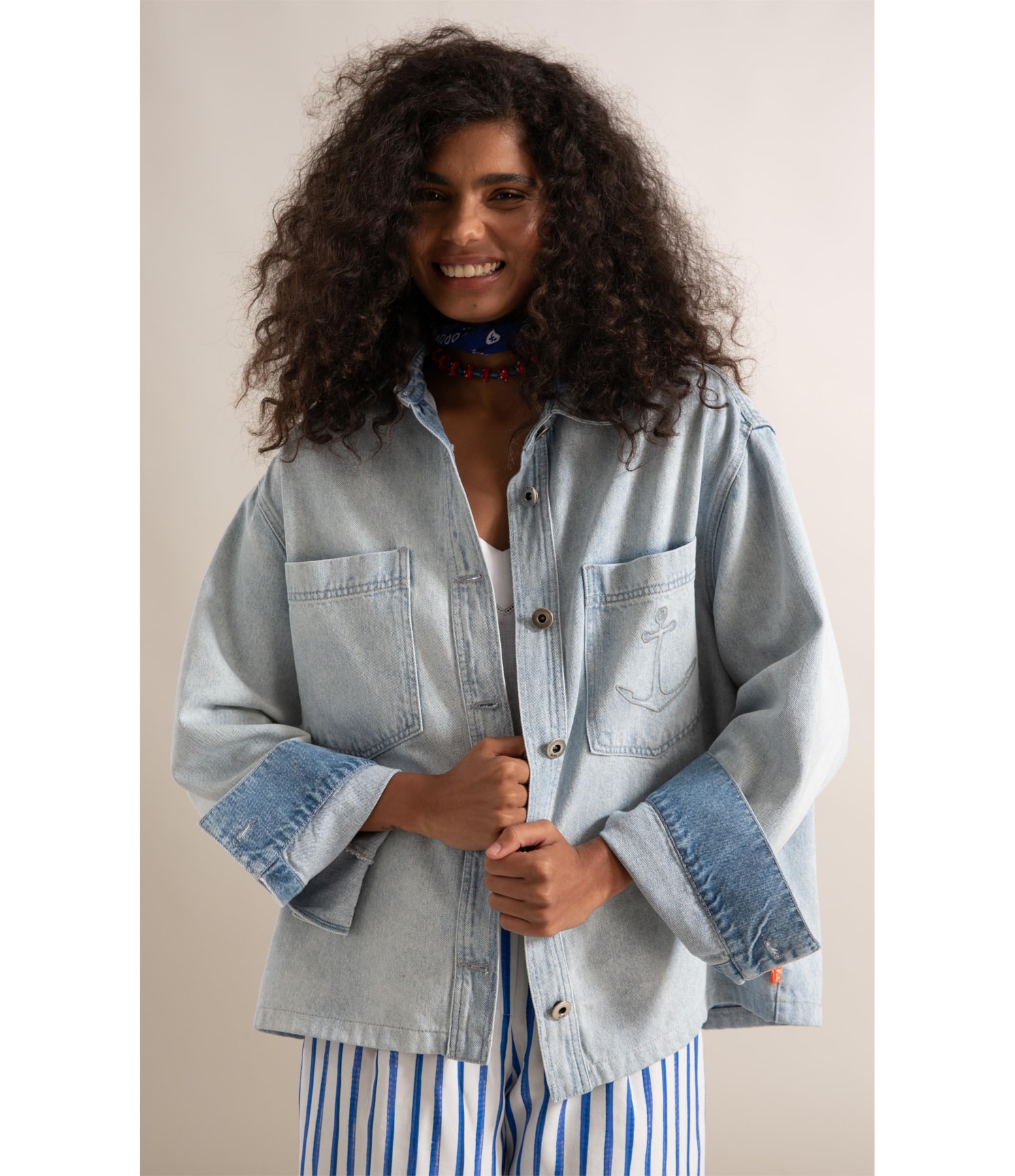 Jaqueta Jeans Vintage Denim Lav. Claro Total