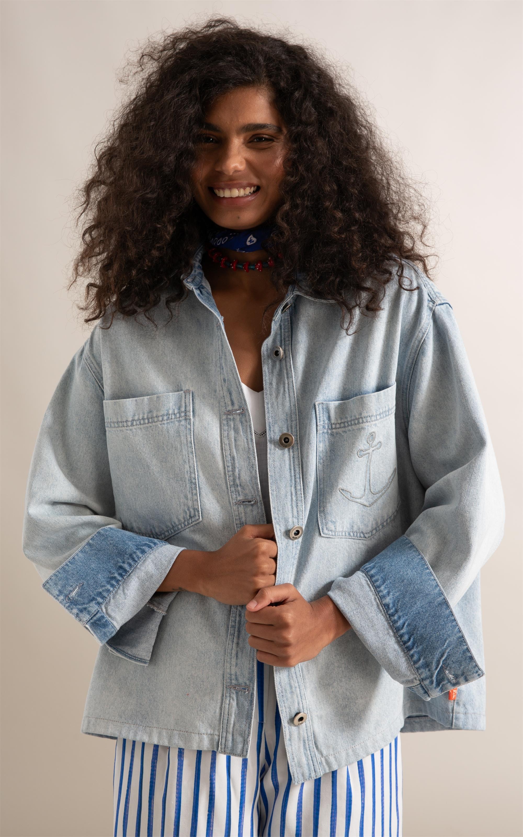 Jaqueta Jeans Vintage Denim Lav. Claro Total
