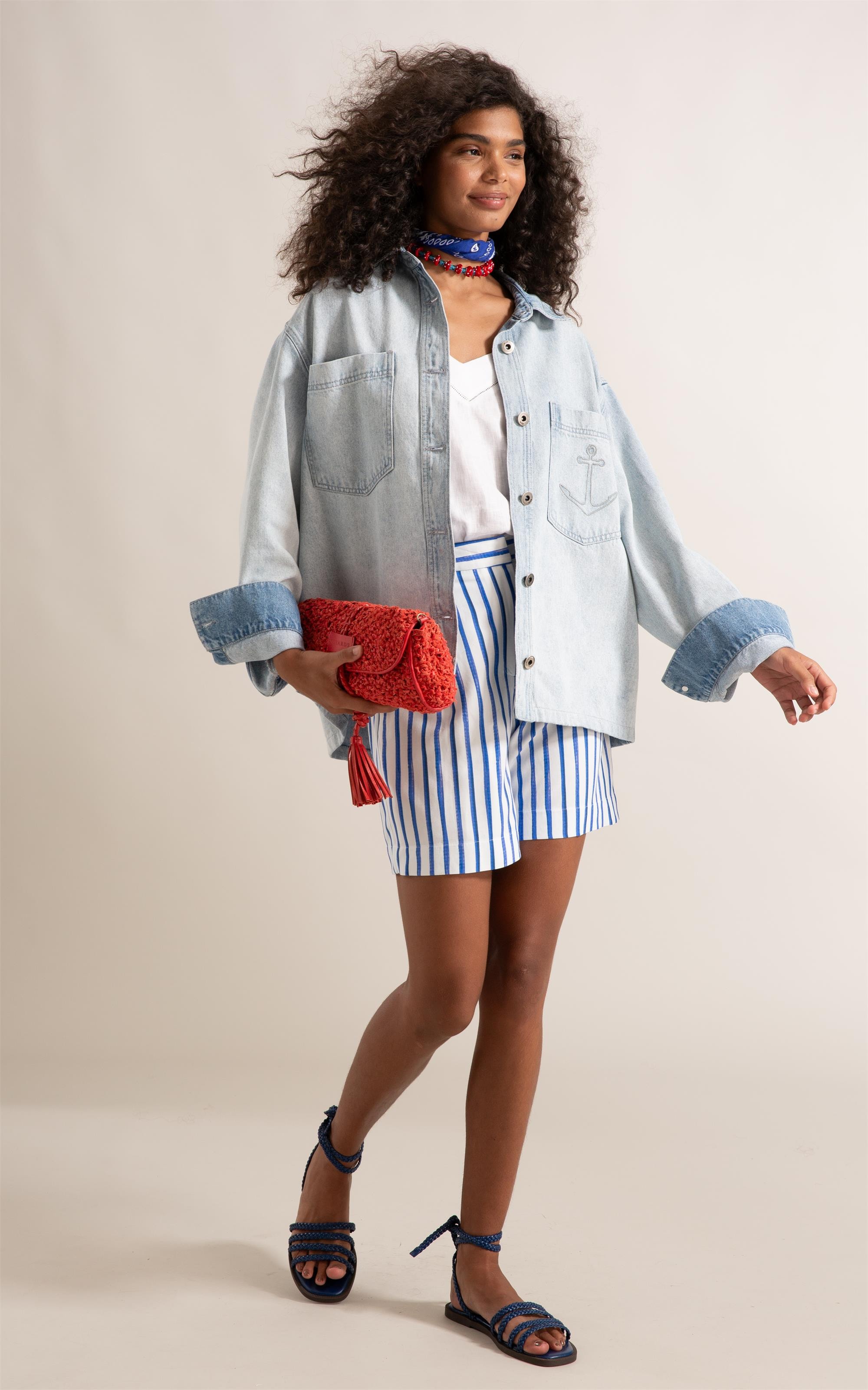 Jaqueta Jeans Vintage Denim Lav. Claro Total