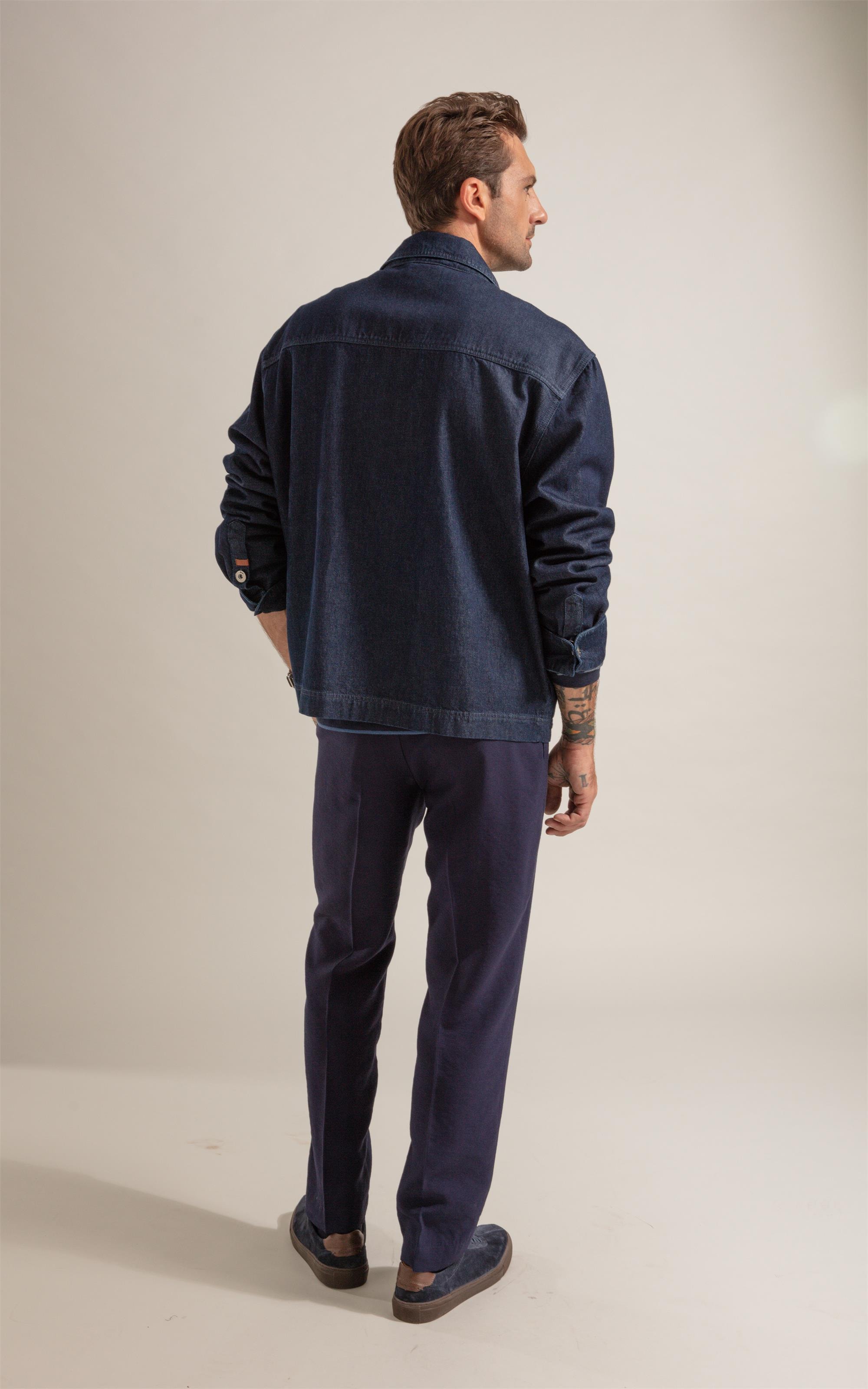 Jaqueta Jeans Vintage Denim Lav.Escuro C/ Matiz