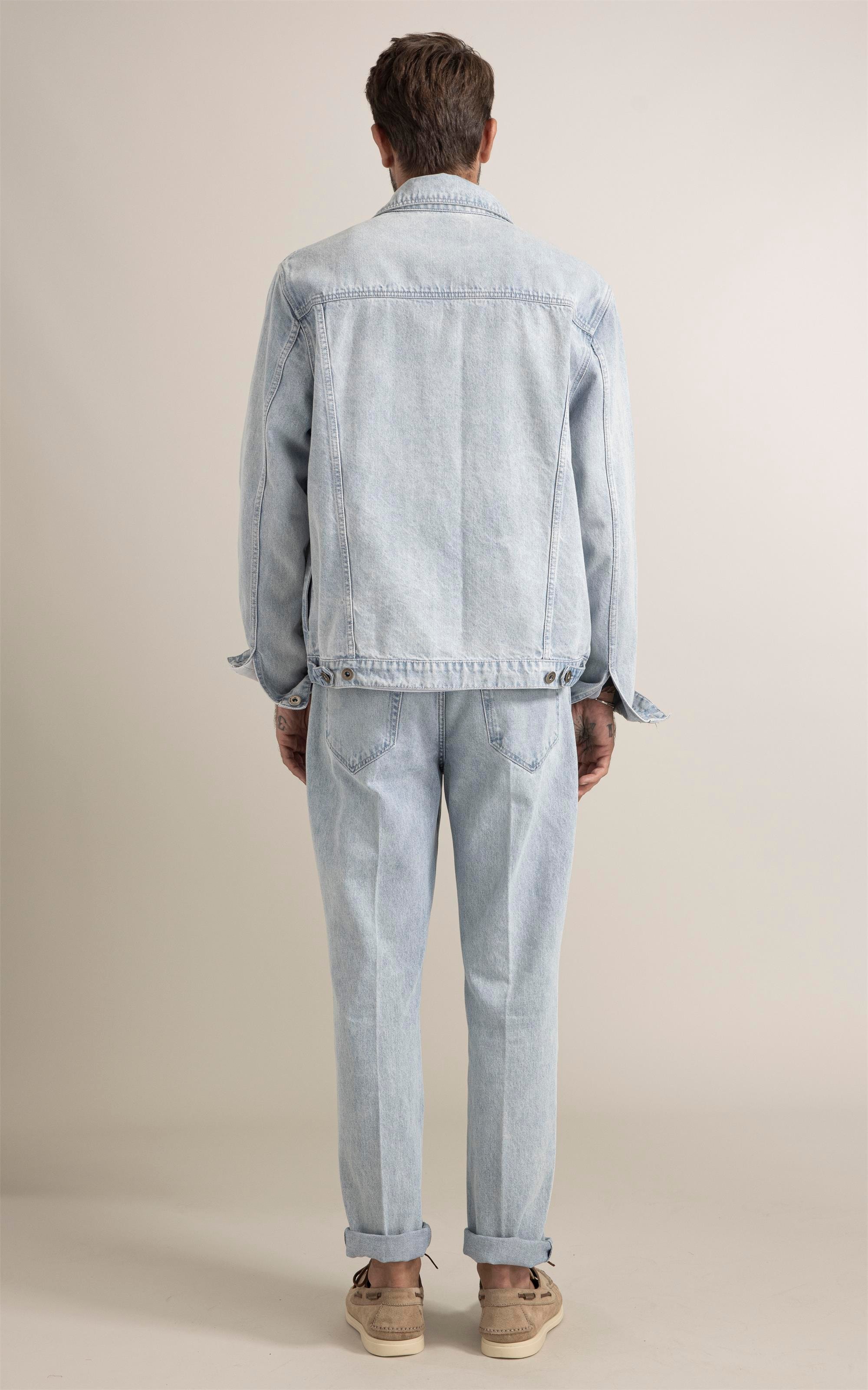 Jaqueta Jeans Vintage Lav. Claro