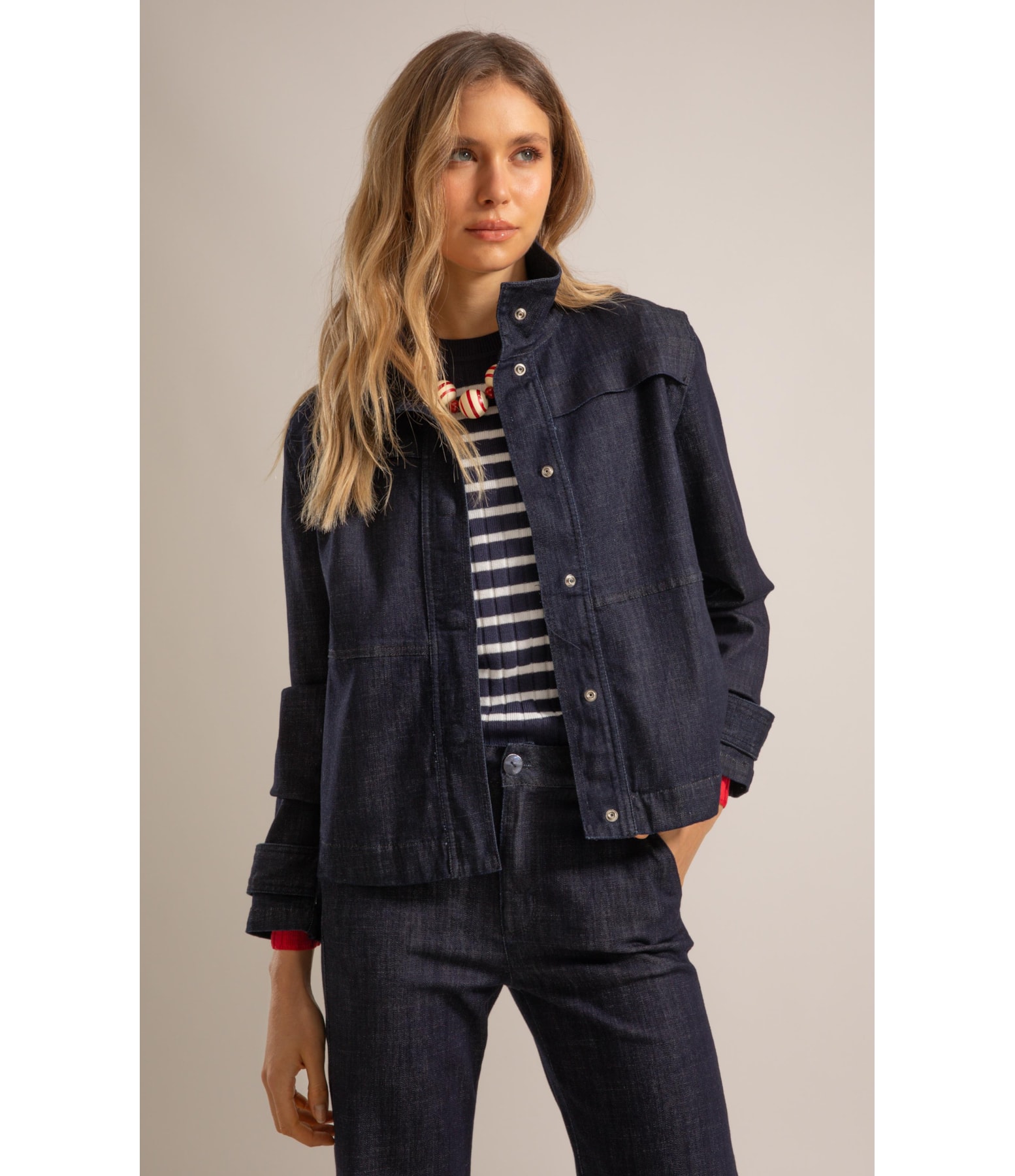 Jaqueta Jeans Visco Indigo Elastic Amaciado