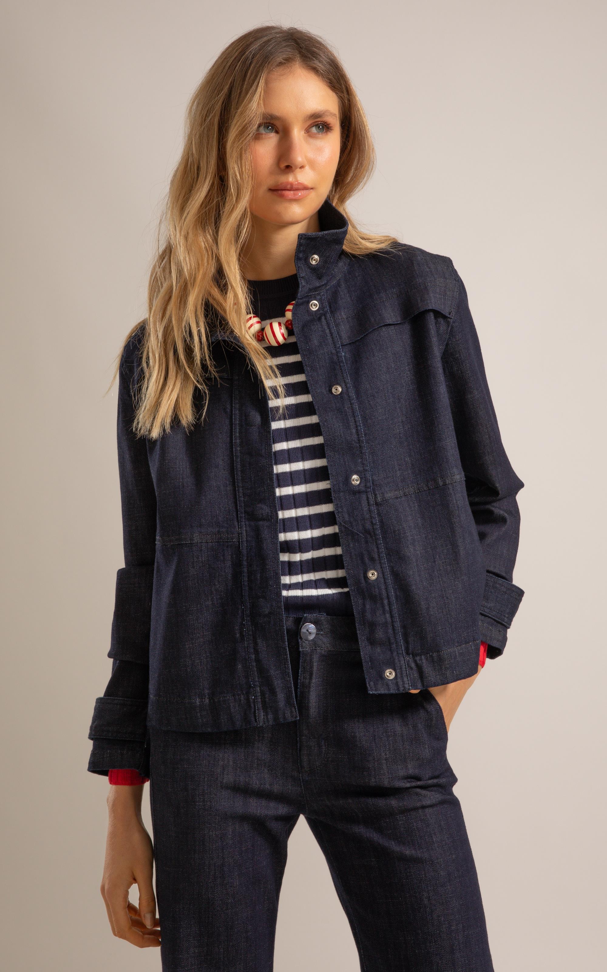 Jaqueta Jeans Visco Indigo Elastic Amaciado