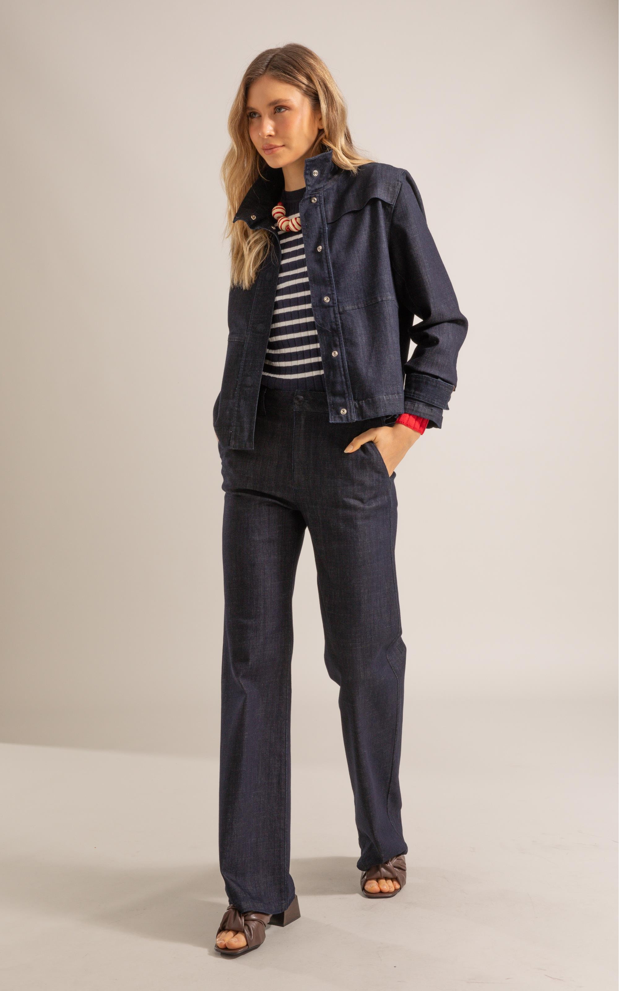 Jaqueta Jeans Visco Indigo Elastic Amaciado