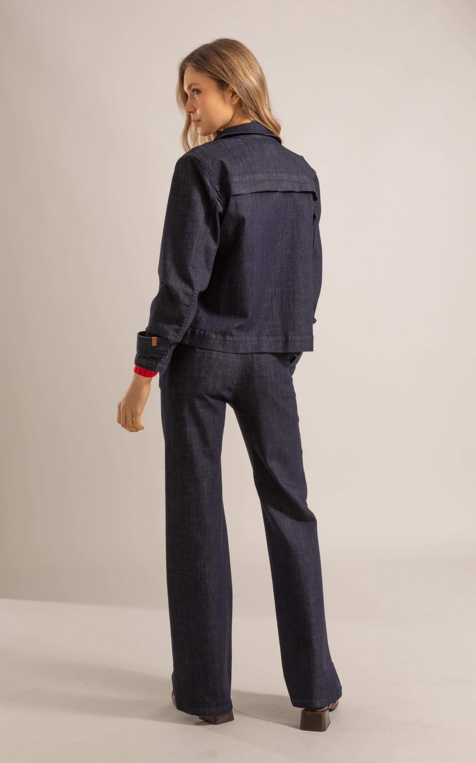 Jaqueta Jeans Visco Indigo Elastic Amaciado