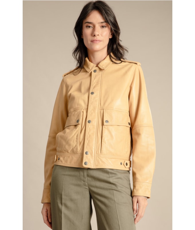 Jaqueta Jene Leather Bege